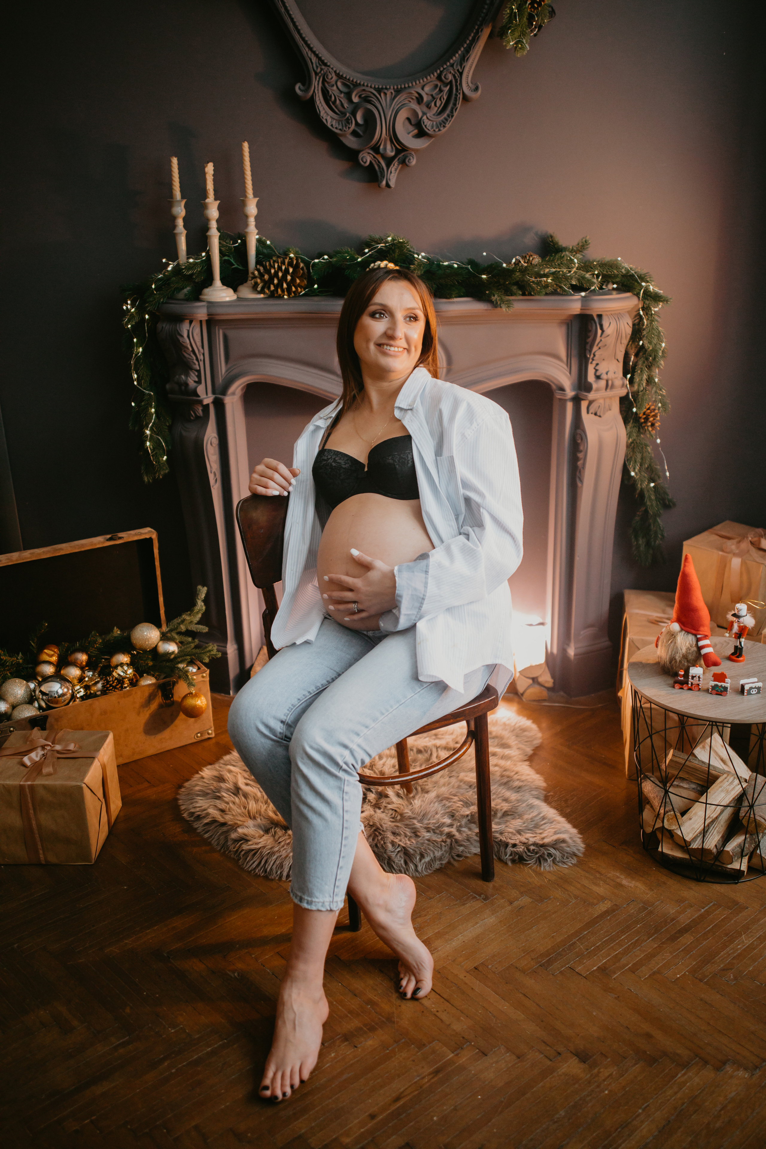 Новорічна зйомка вагітності. Весільний фотограф у Львові Мирон Роксоляна
