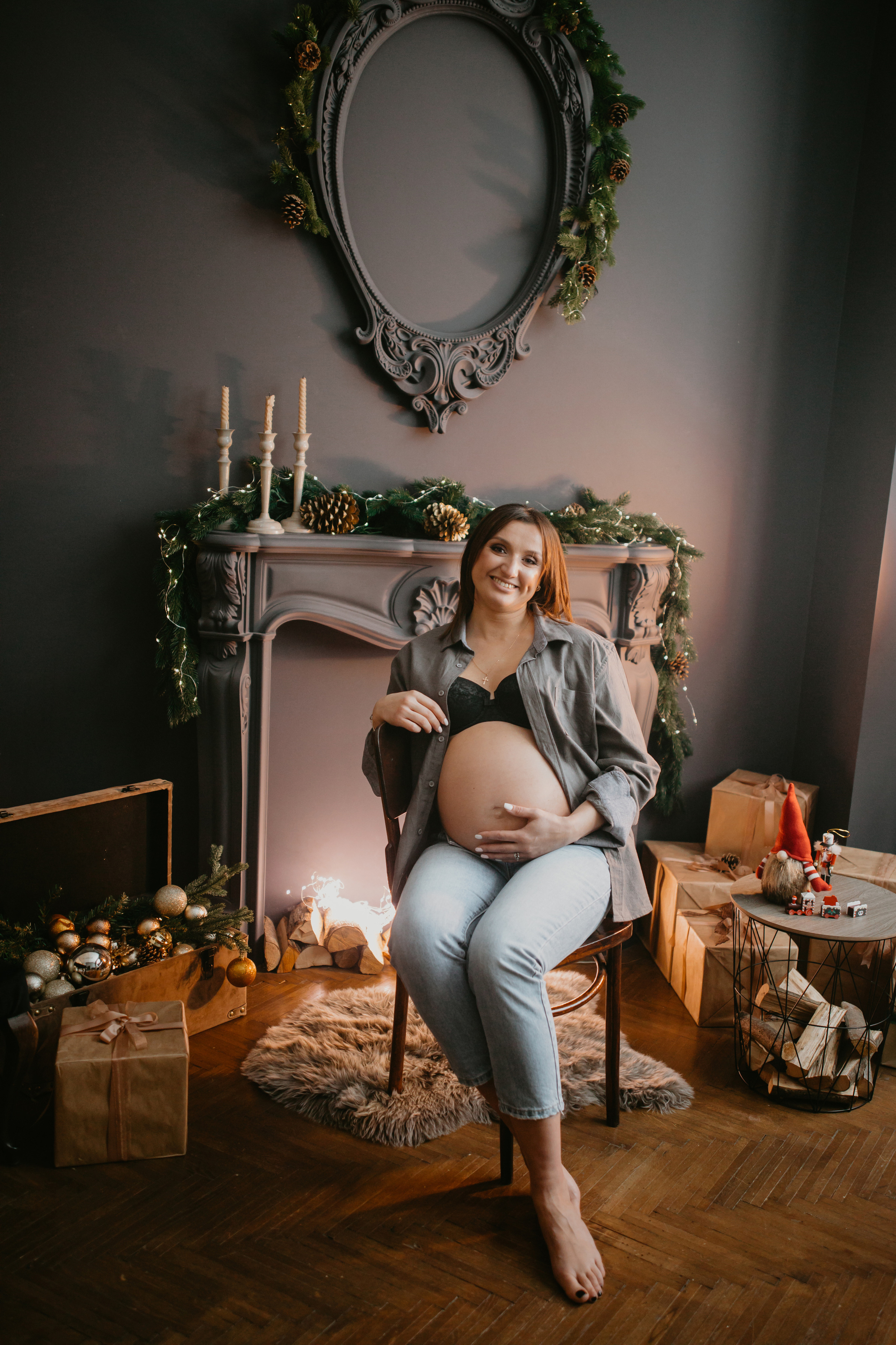 Новорічна зйомка вагітності. Весільний фотограф у Львові Мирон Роксоляна