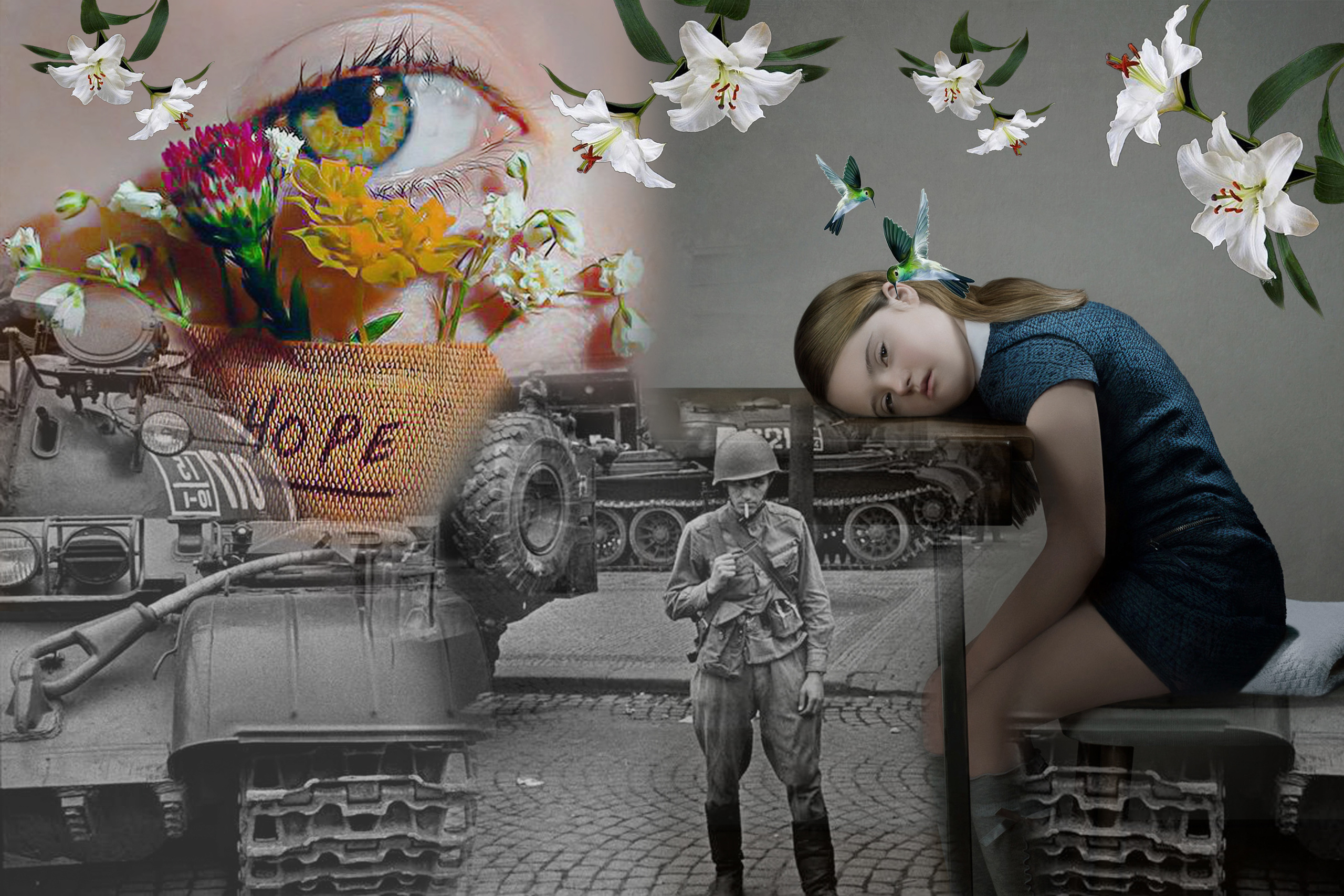 Collage. Photographer in Israel Luba Ternavskaya