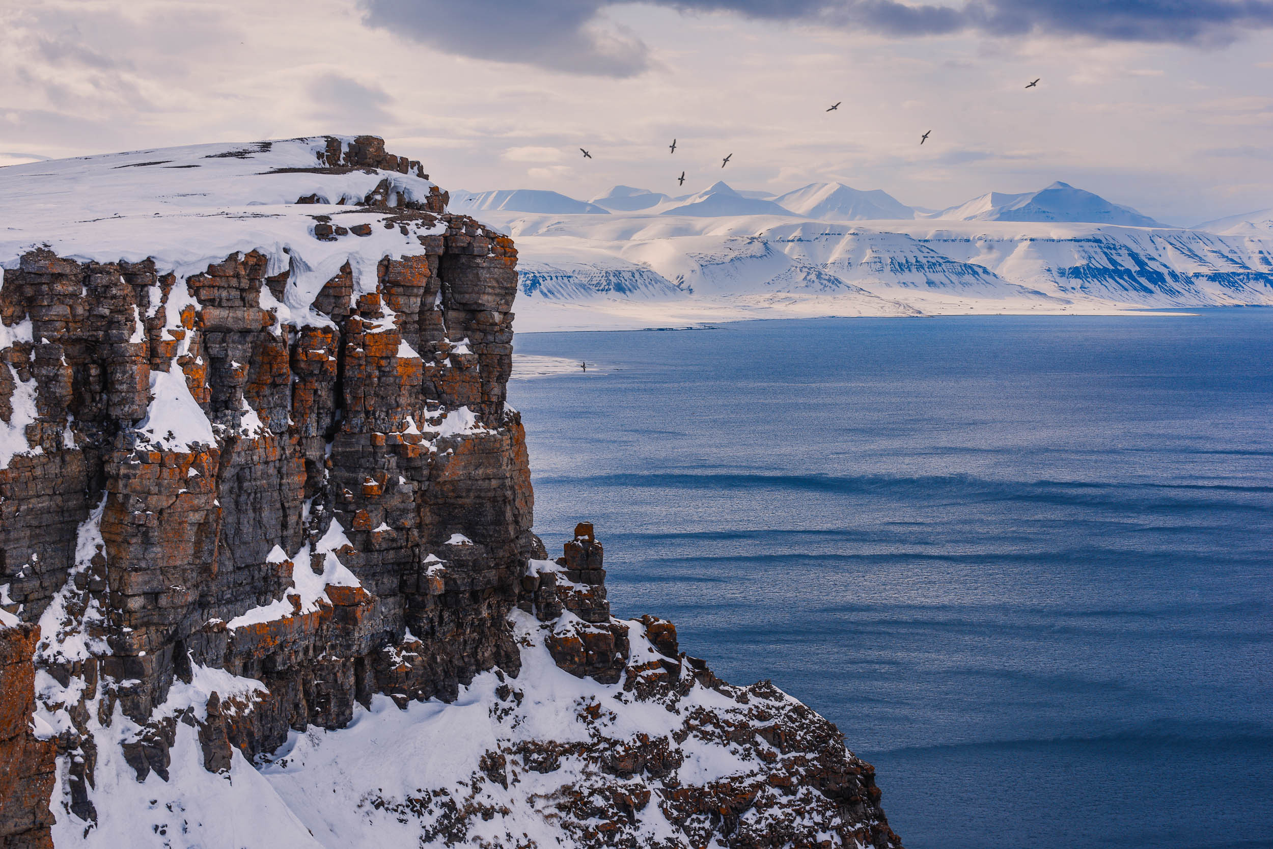 Svalbard. Winter. Day. Family and wedding photographer in Norway Bublik Polina