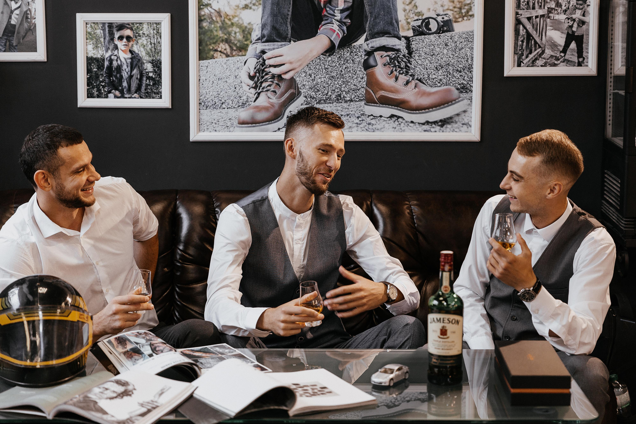 утро жениха с друзьями виски  