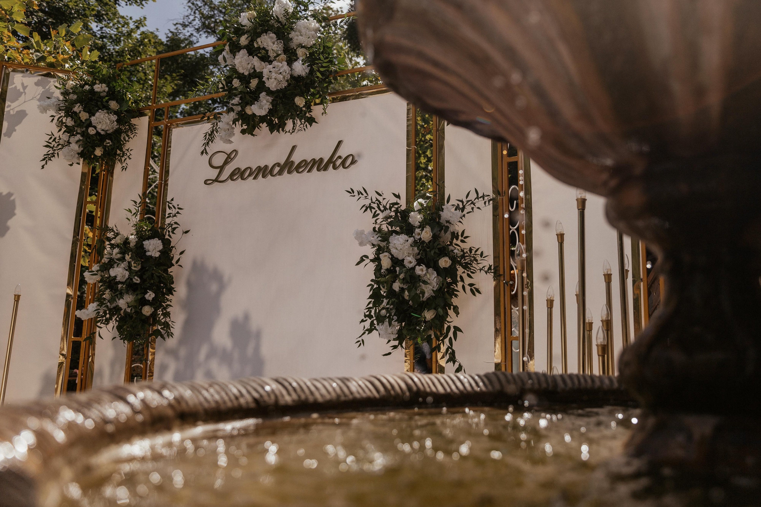 начало свадебной церемонии арка