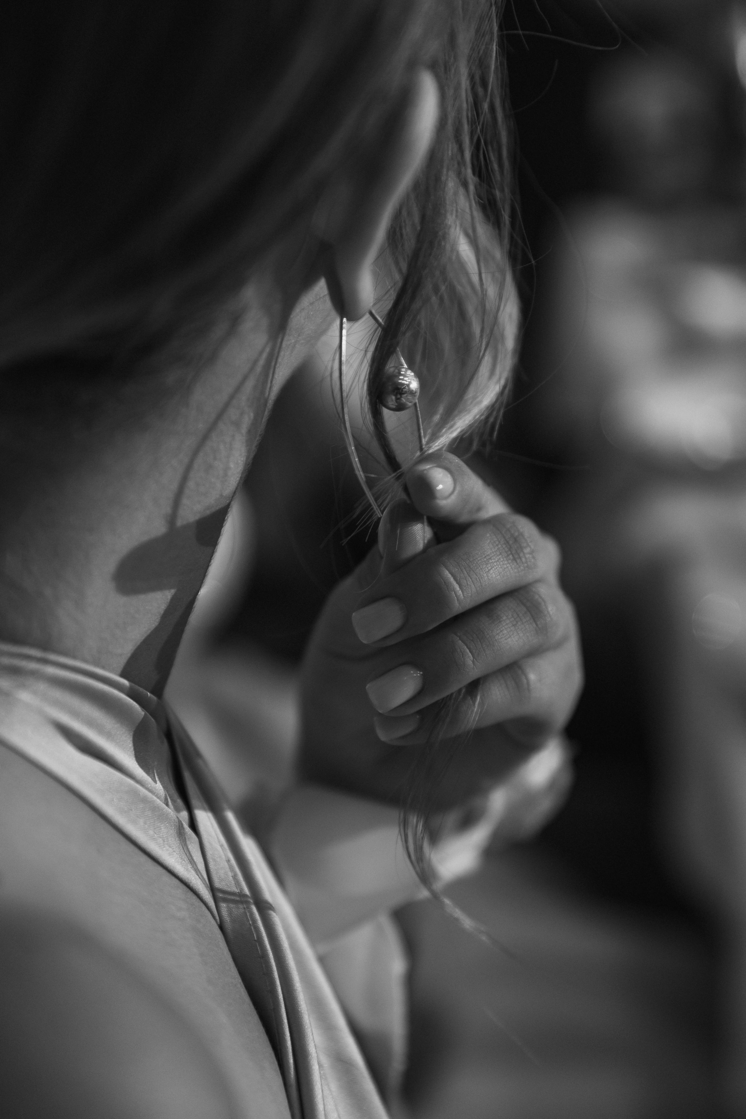 свадебная деталь черная белая фотография