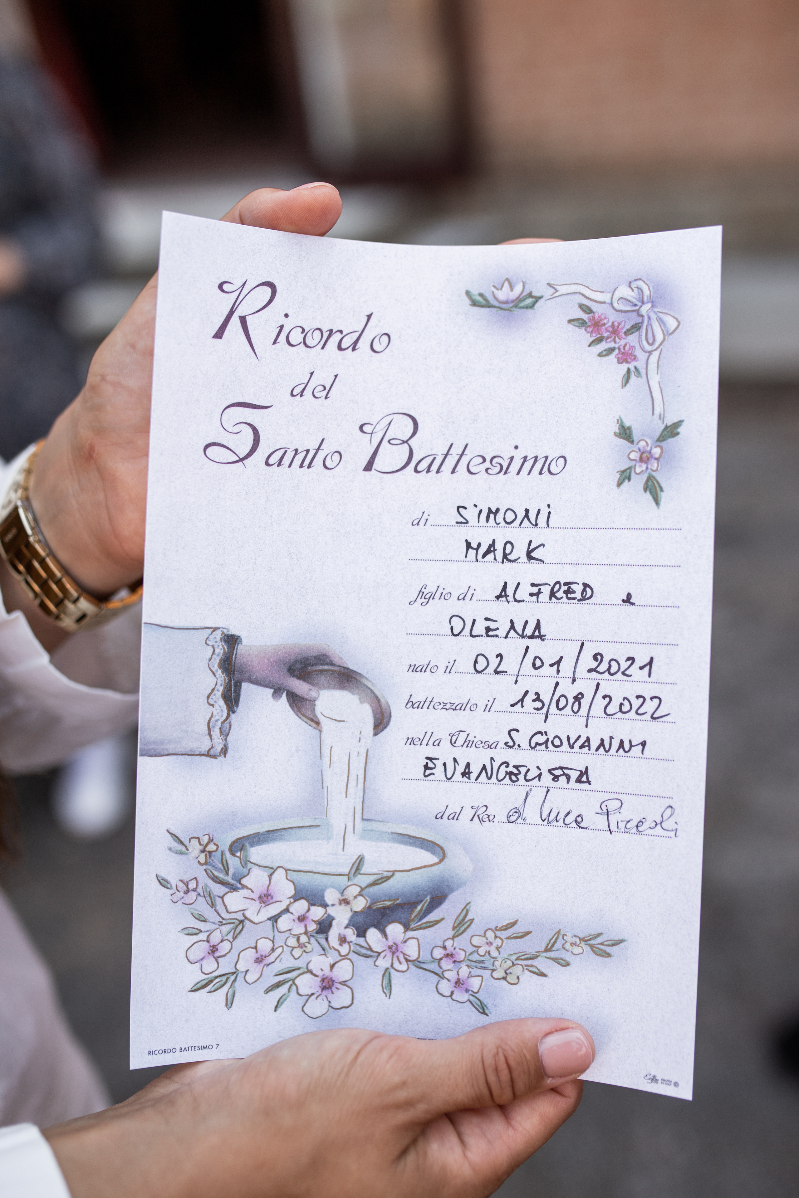 Battesimo di Marco. Фотограф Ольга Вороніщева