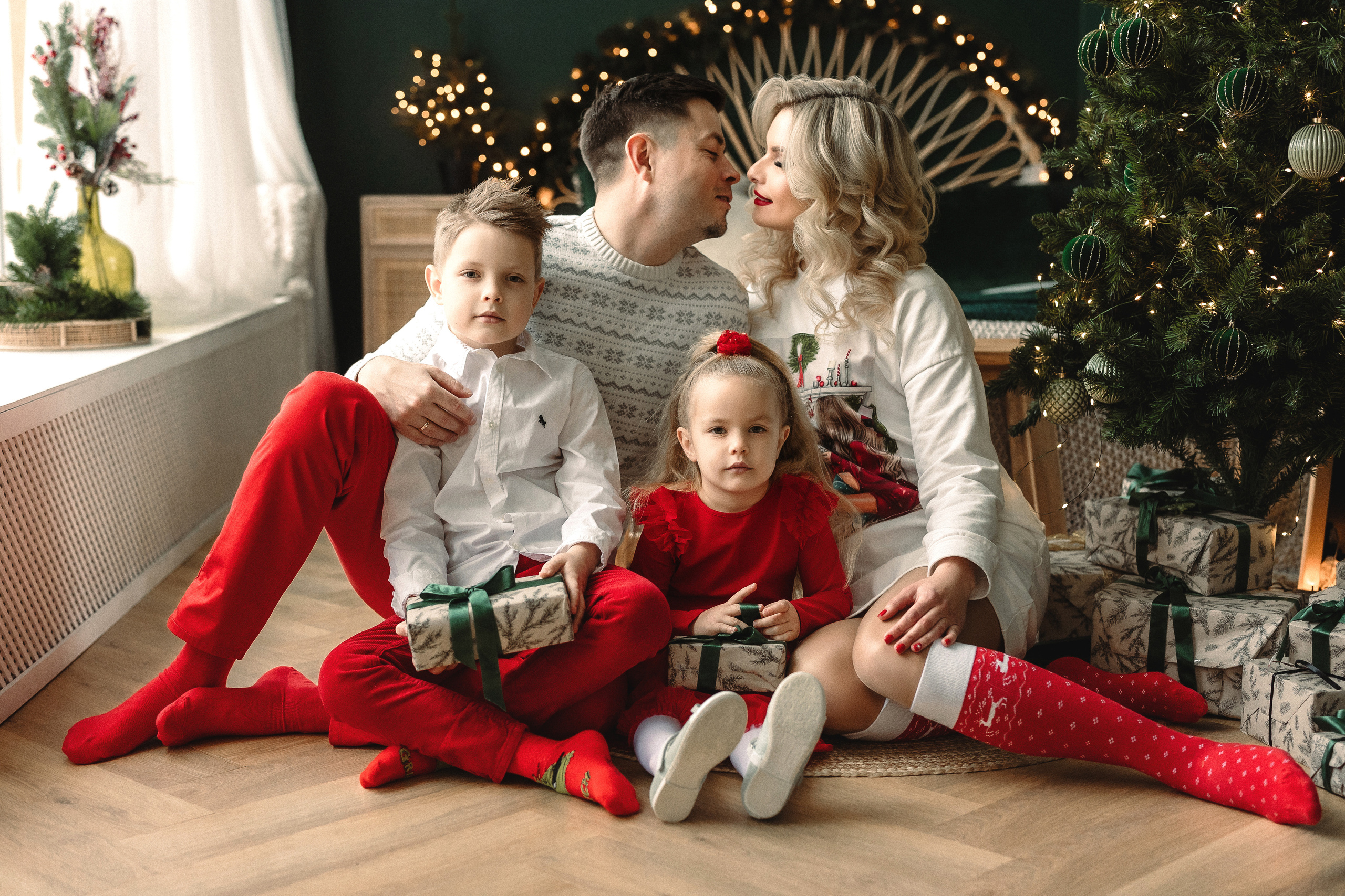 Рождественская семейная фотосессия Рига