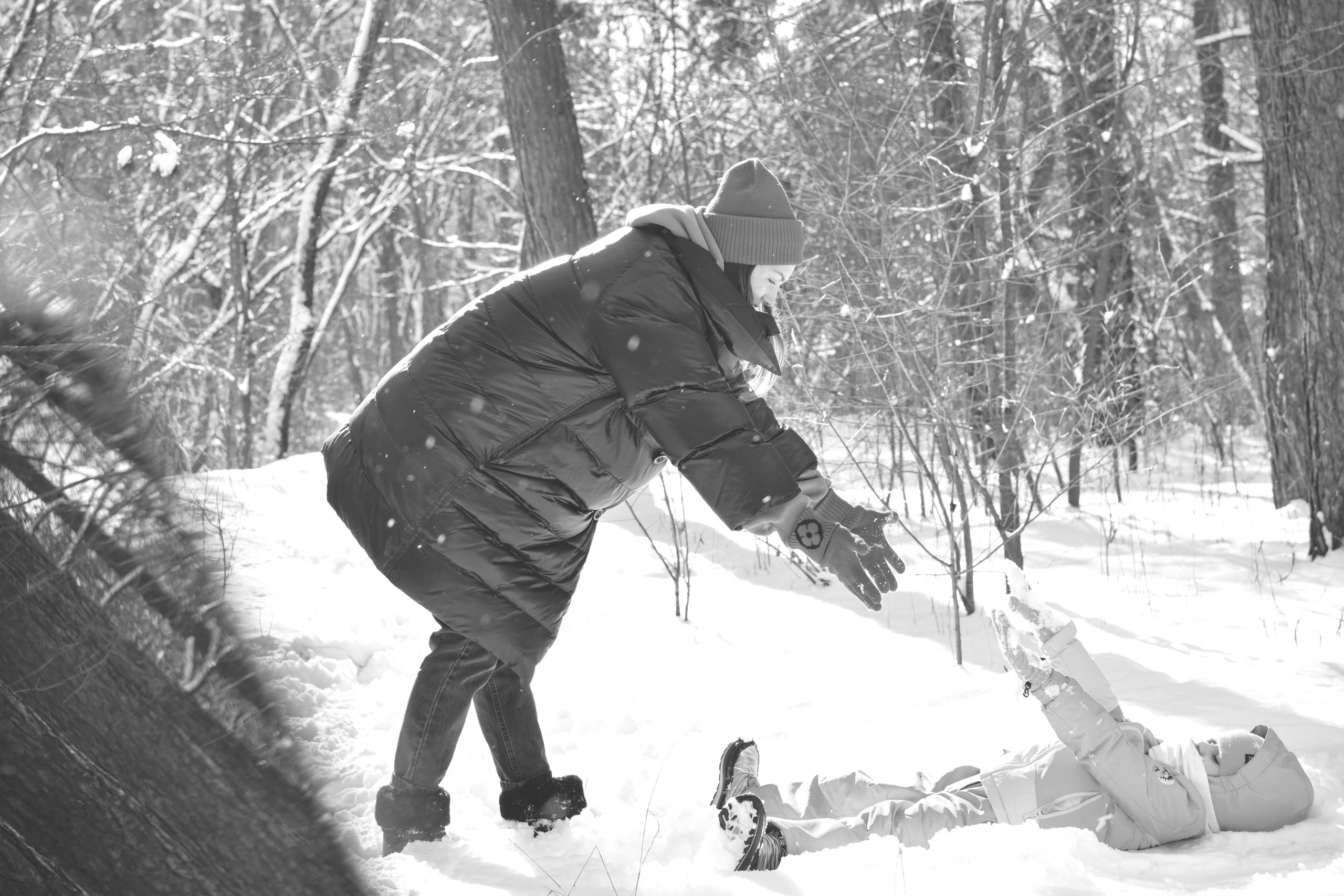 Снігова прогулянка, Аня и Ульяна. Репортажний та сімейний фотограф Дар’я Хорошавцева