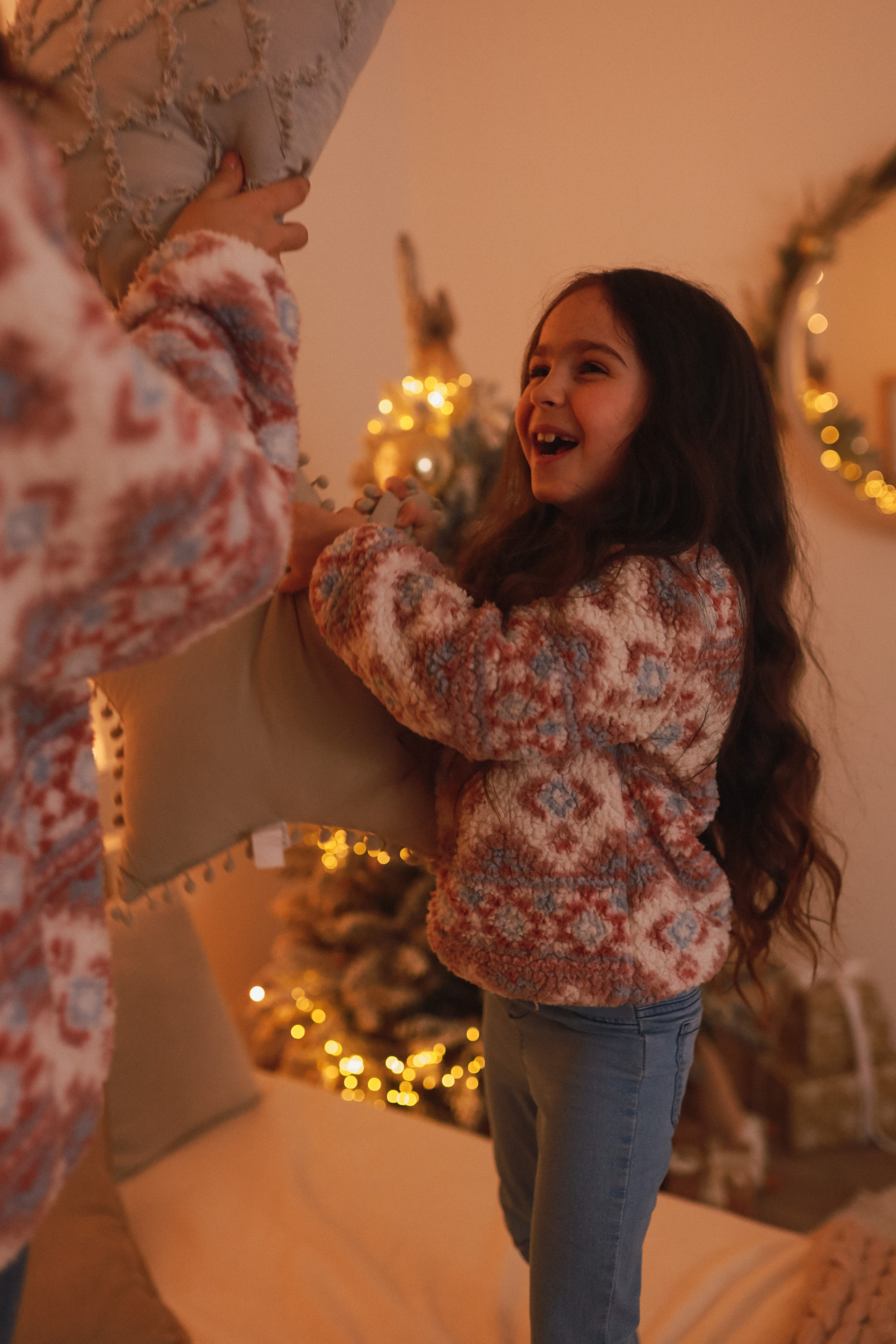 Новогодняя семейная фотосессия в студии. Fotograf Praha a Plzeň. Lovestory, svatba, portrét, rodinné focení