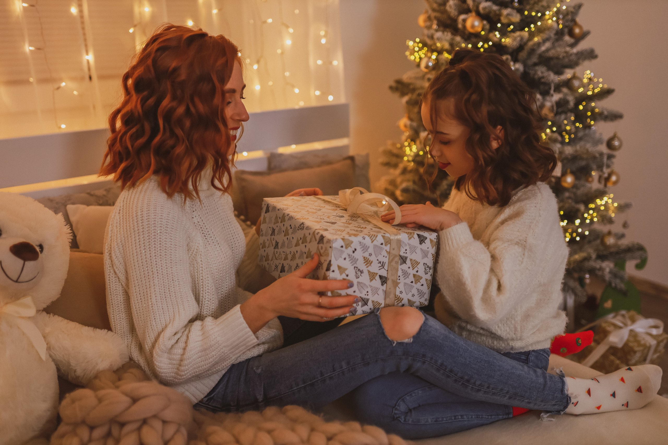 Рождественская семейная фотосессия в студии. Fotograf Praha a Plzeň. Lovestory, svatba, portrét, rodinné focení