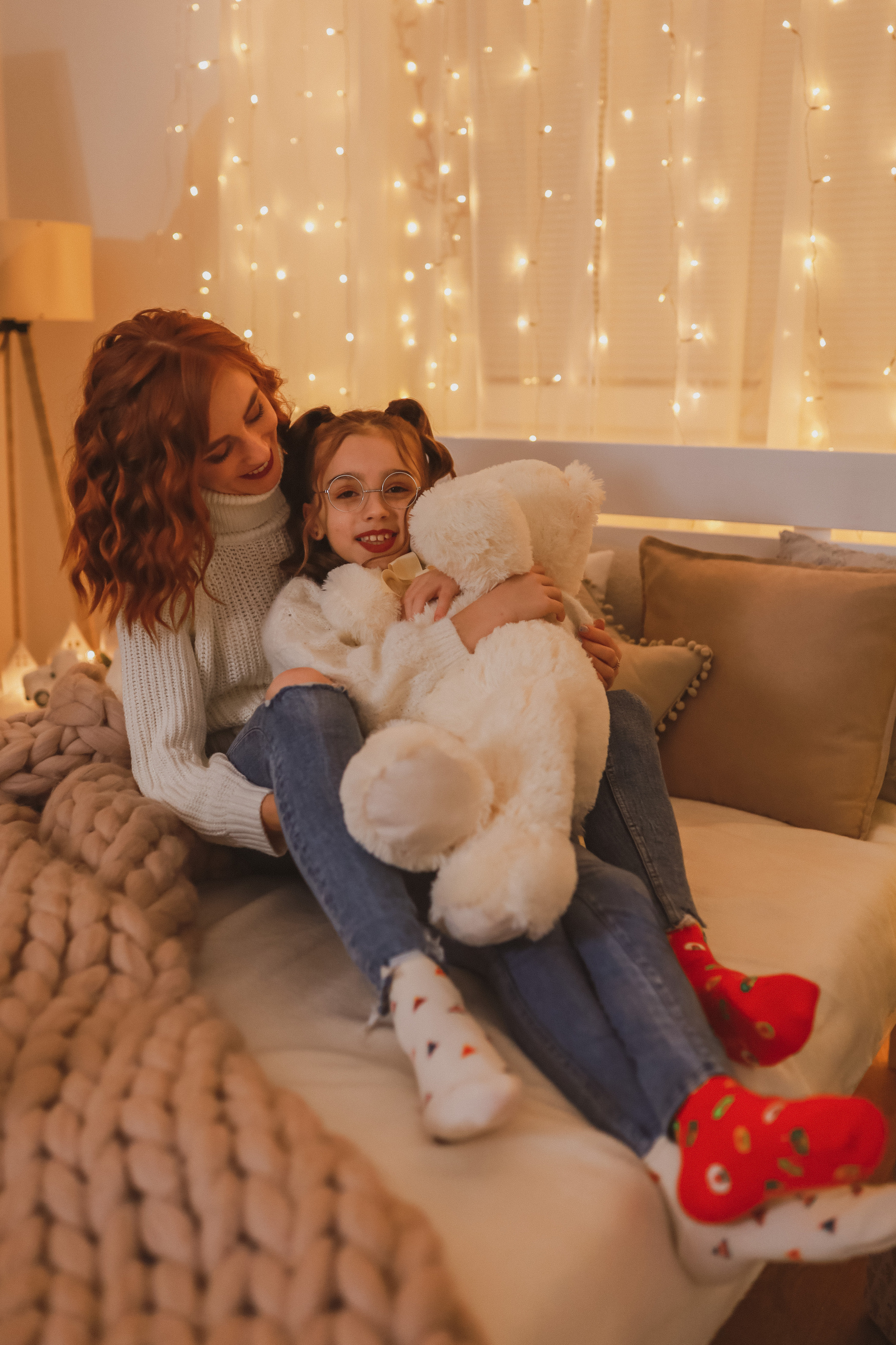 Рождественская семейная фотосессия в студии. Fotograf Praha a Plzeň. Lovestory, svatba, portrét, rodinné focení