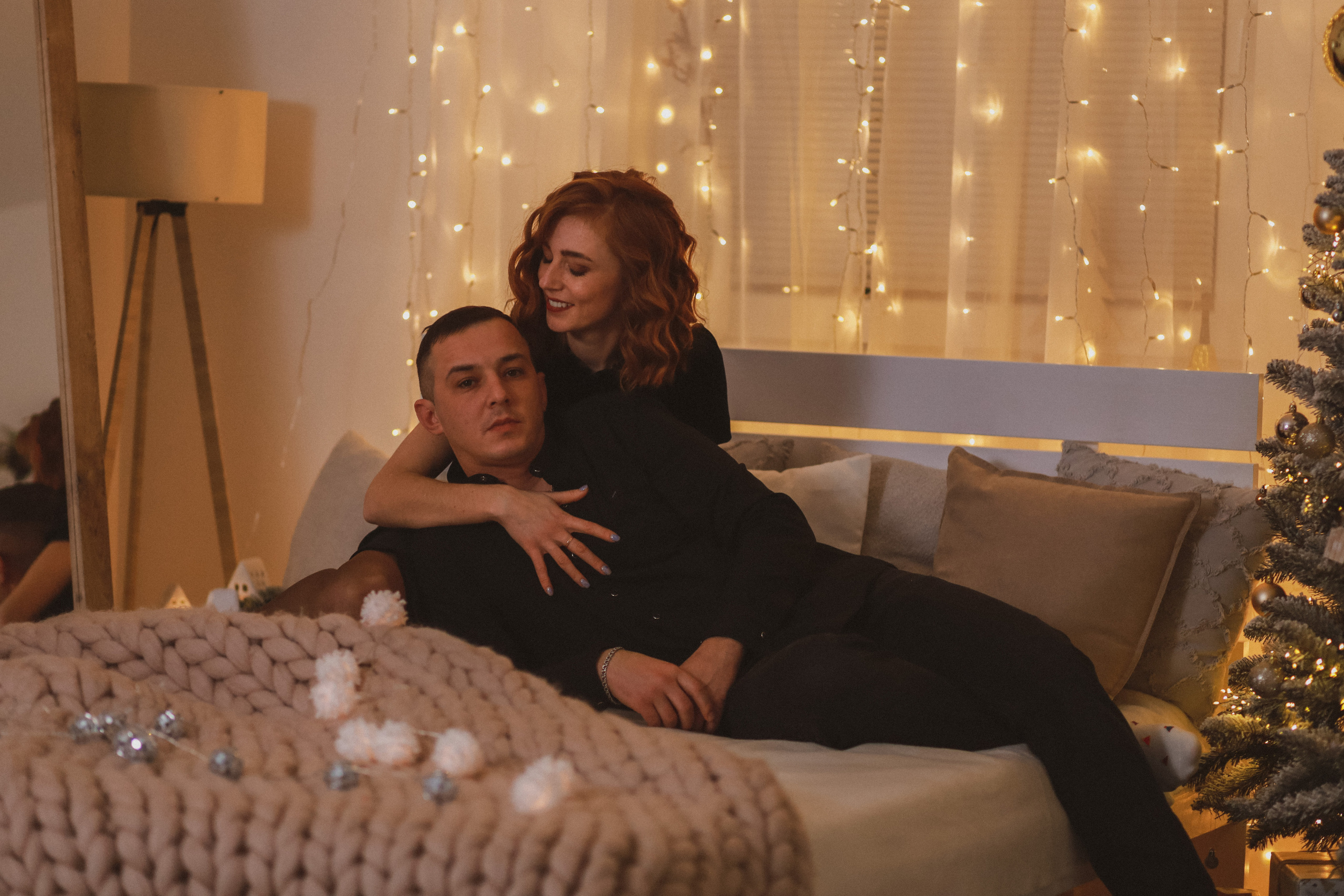 Рождественская семейная фотосессия в студии. Fotograf Praha a Plzeň. Lovestory, svatba, portrét, rodinné focení