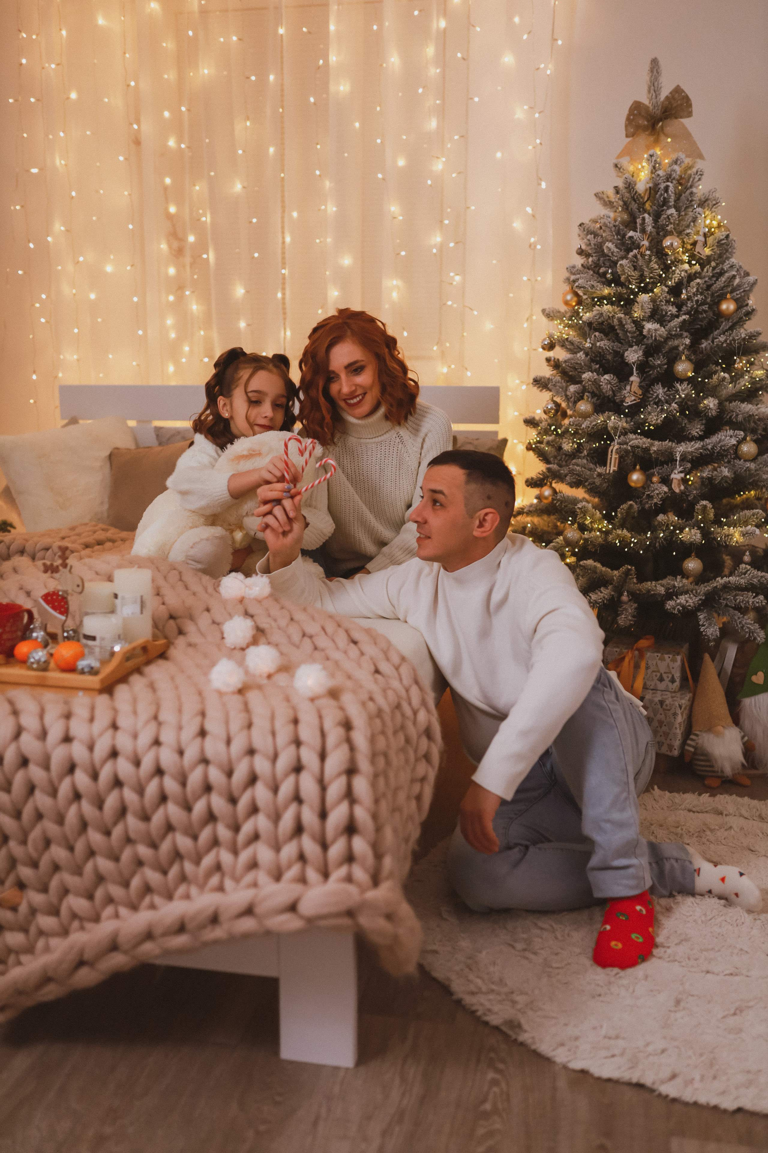 Рождественская семейная фотосессия в студии. Fotograf Praha a Plzeň. Lovestory, svatba, portrét, rodinné focení