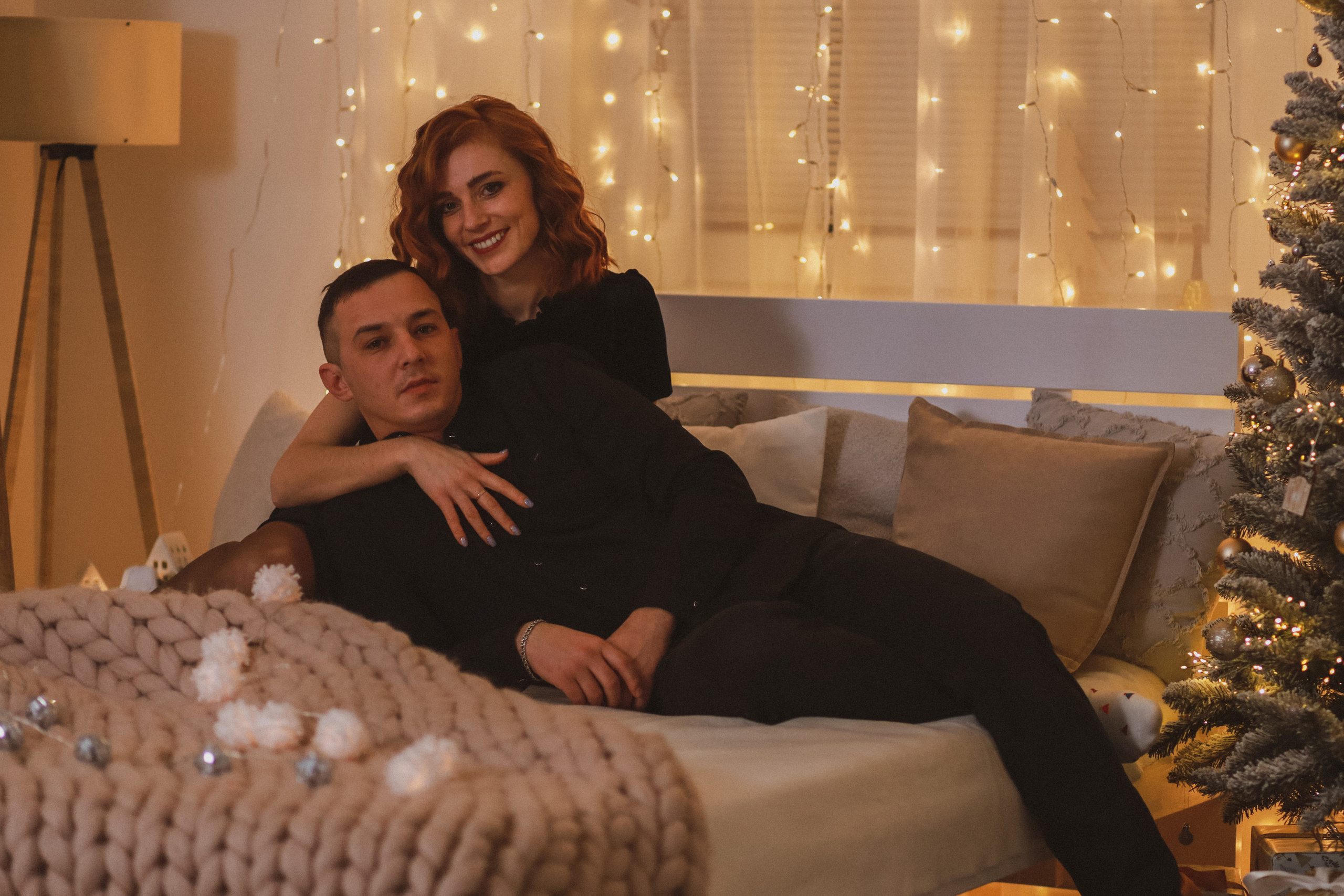 Рождественская семейная фотосессия в студии. Fotograf Praha a Plzeň. Lovestory, svatba, portrét, rodinné focení