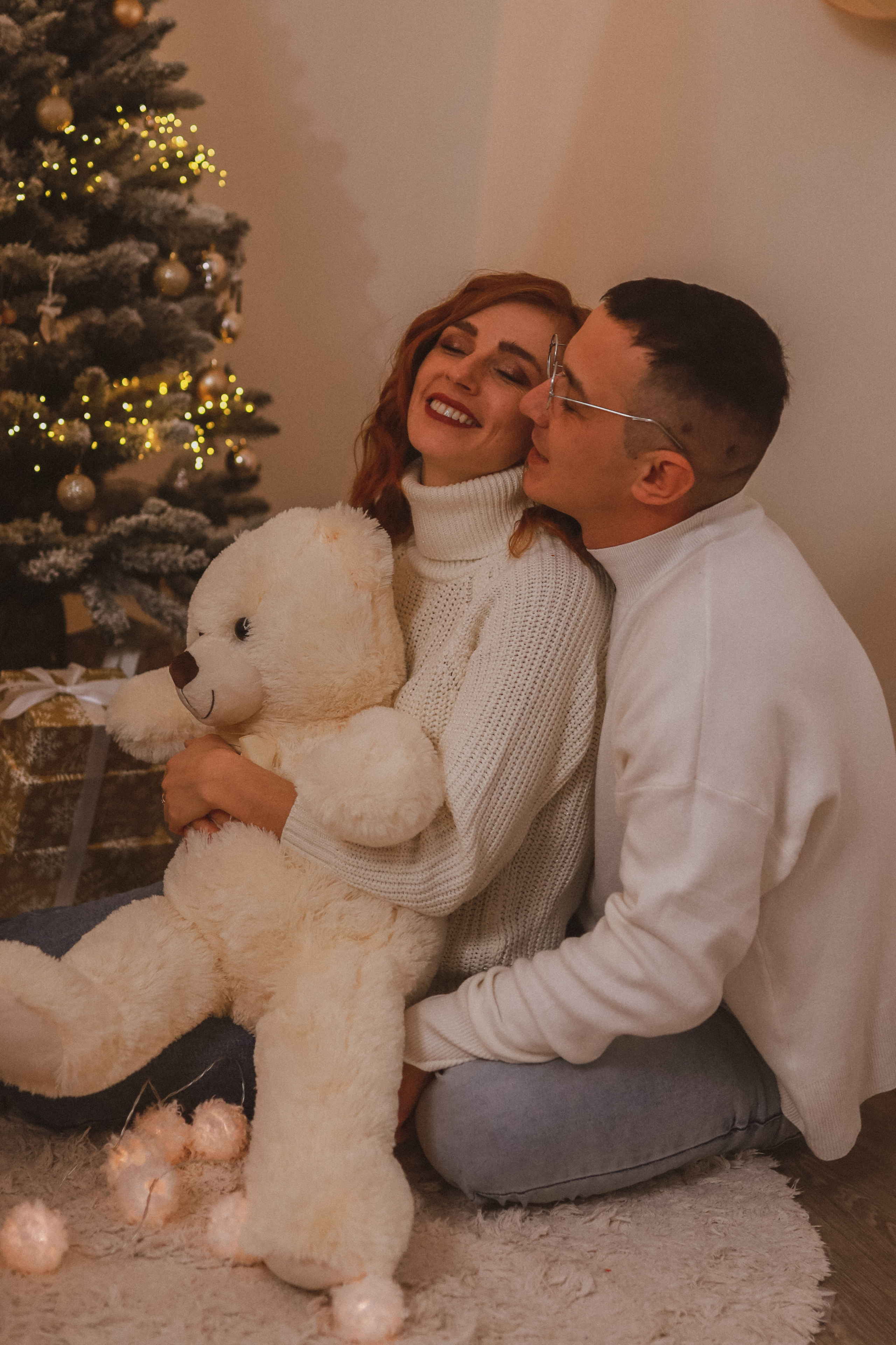 Рождественская семейная фотосессия в студии. Fotograf Praha a Plzeň. Lovestory, svatba, portrét, rodinné focení