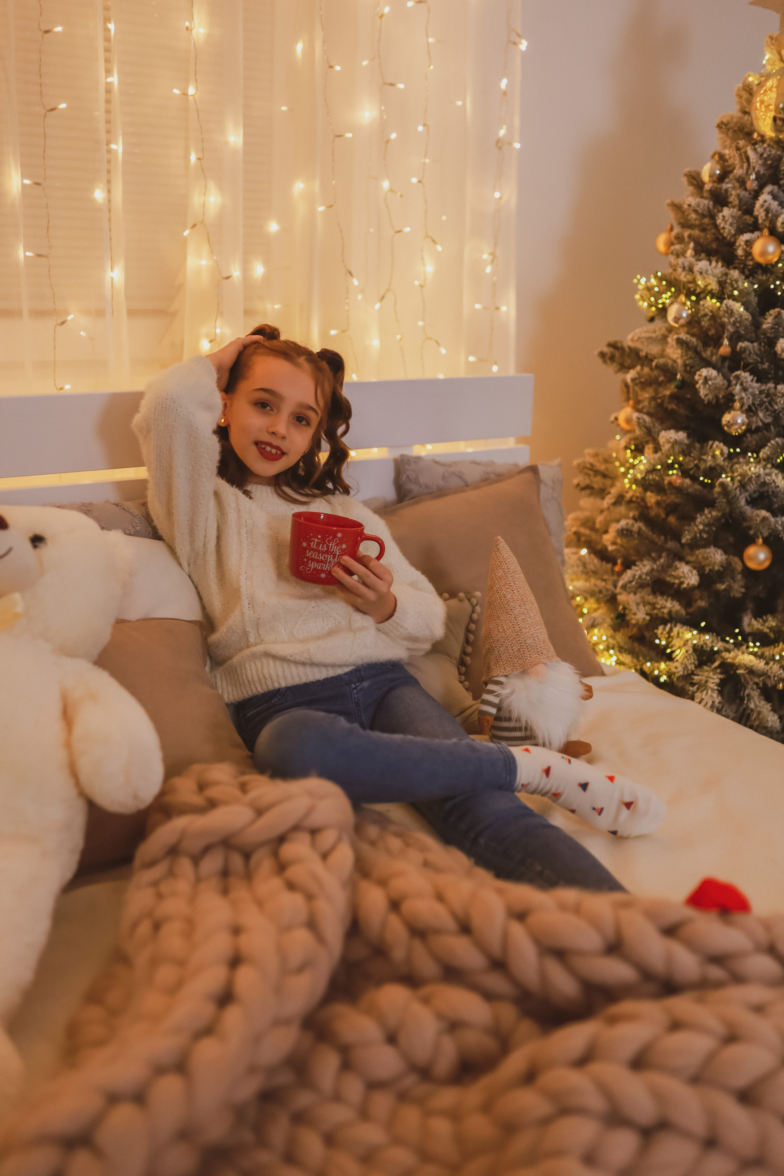 Рождественская семейная фотосессия в студии. Fotograf Praha a Plzeň. Lovestory, svatba, portrét, rodinné focení