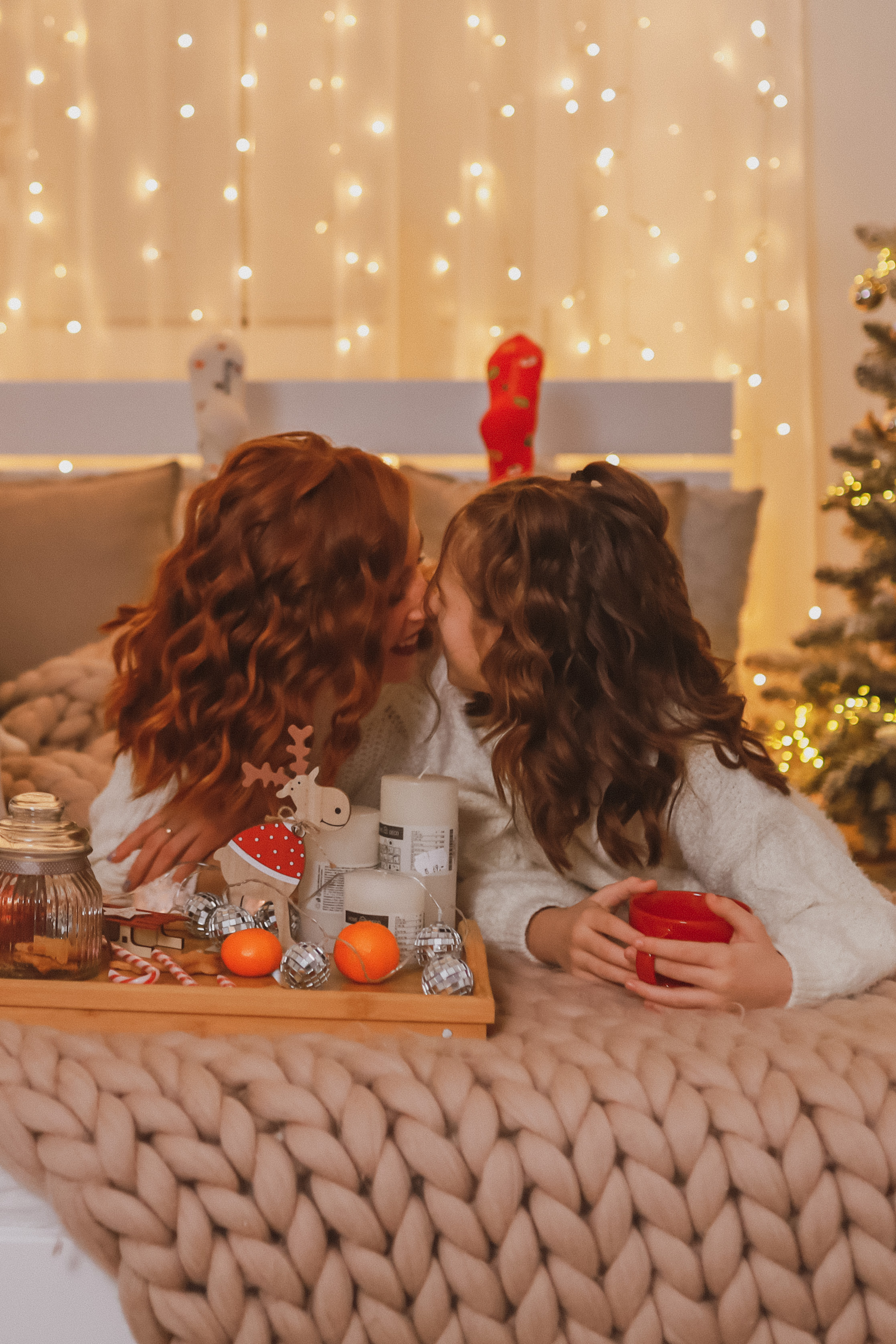Рождественская семейная фотосессия в студии. Fotograf Praha a Plzeň. Lovestory, svatba, portrét, rodinné focení