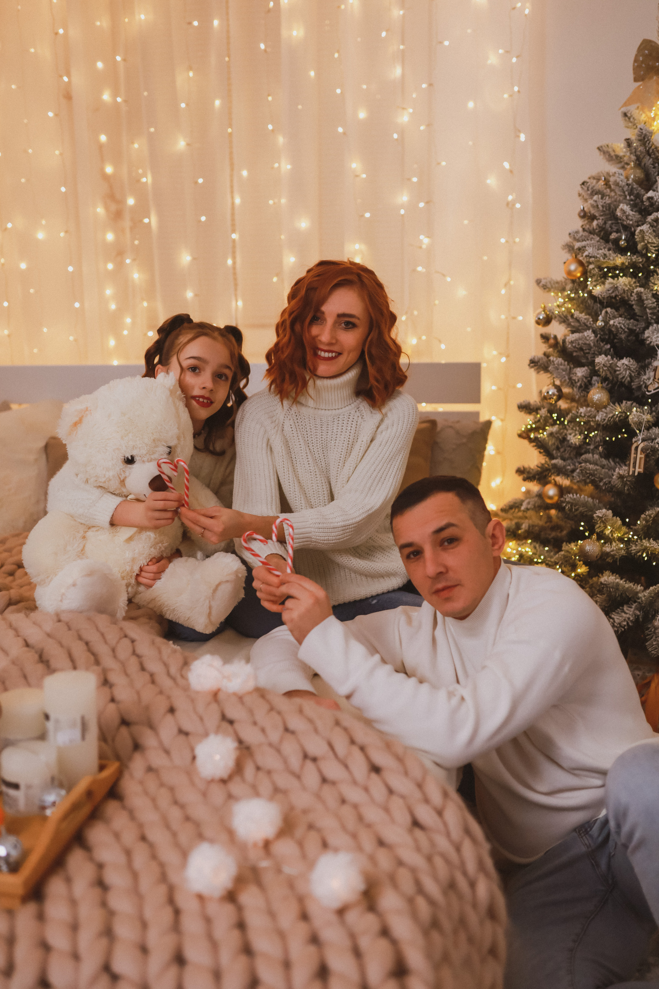 Рождественская семейная фотосессия в студии. Fotograf Praha a Plzeň. Lovestory, svatba, portrét, rodinné focení