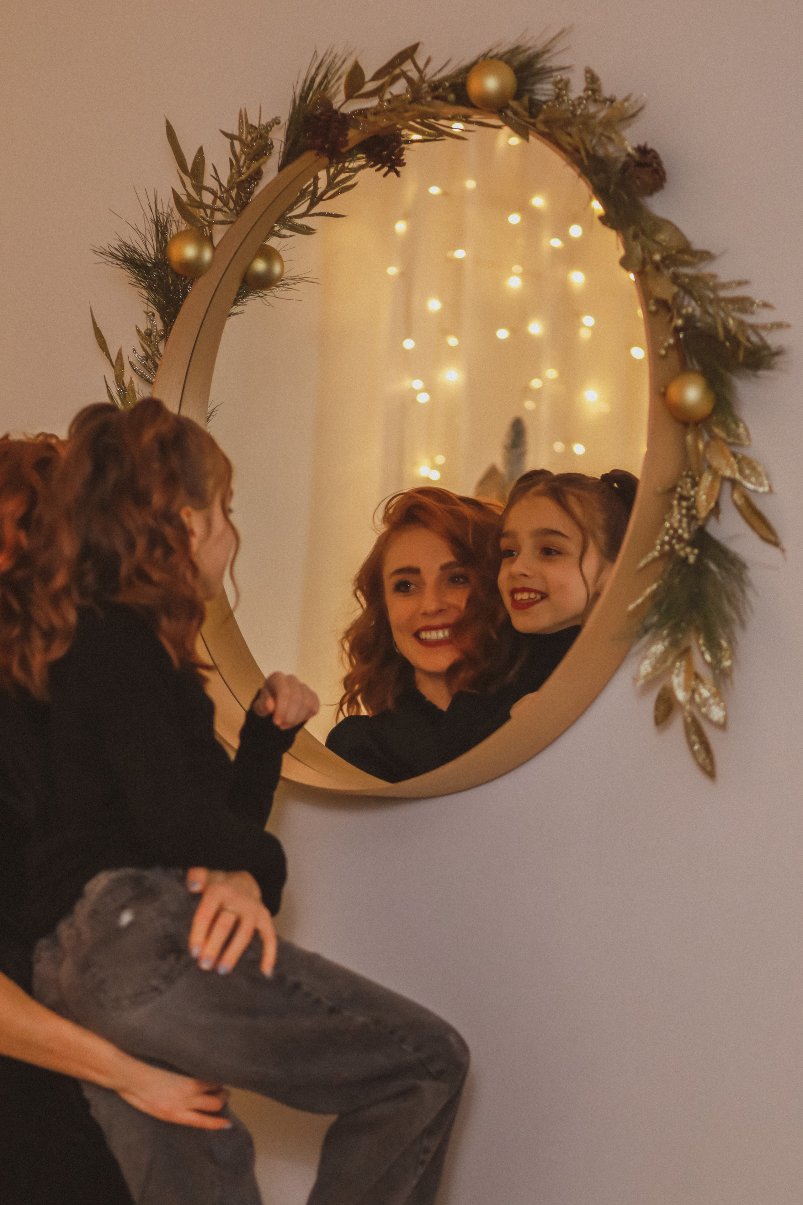 Рождественская семейная фотосессия в студии. Fotograf Praha a Plzeň. Lovestory, svatba, portrét, rodinné focení