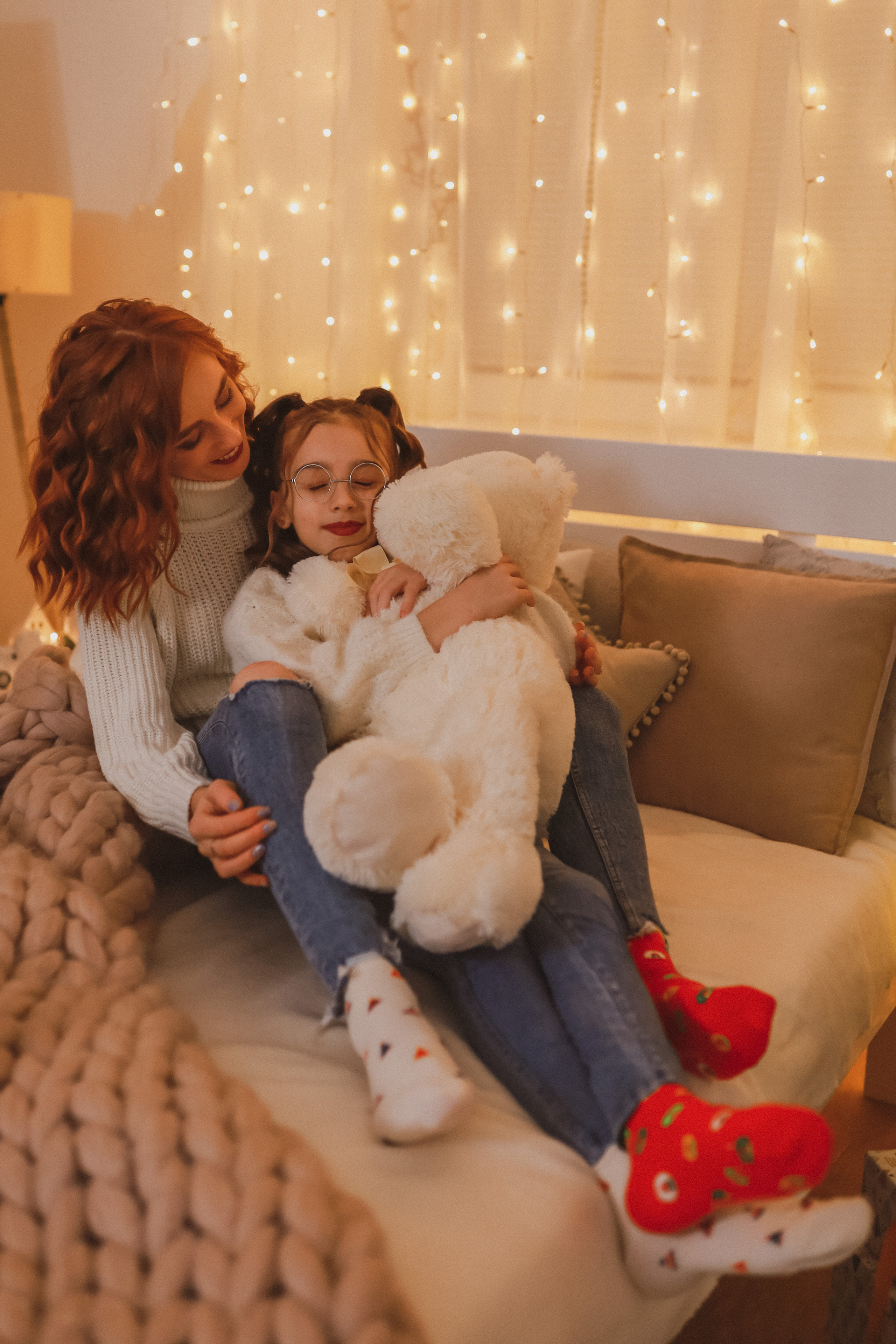 Рождественская семейная фотосессия в студии. Fotograf Praha a Plzeň. Lovestory, svatba, portrét, rodinné focení
