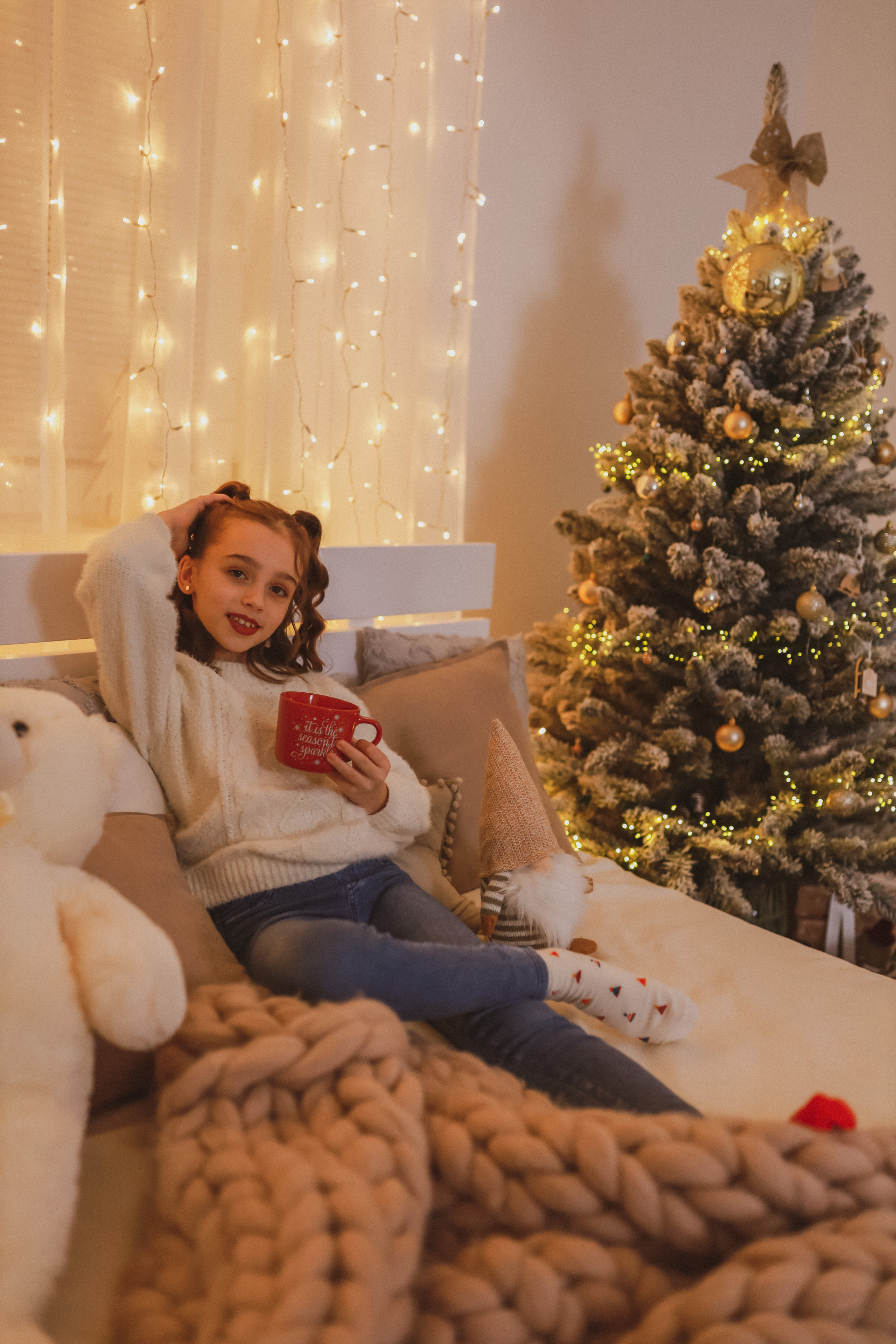 Рождественская семейная фотосессия в студии. Fotograf Praha a Plzeň. Lovestory, svatba, portrét, rodinné focení