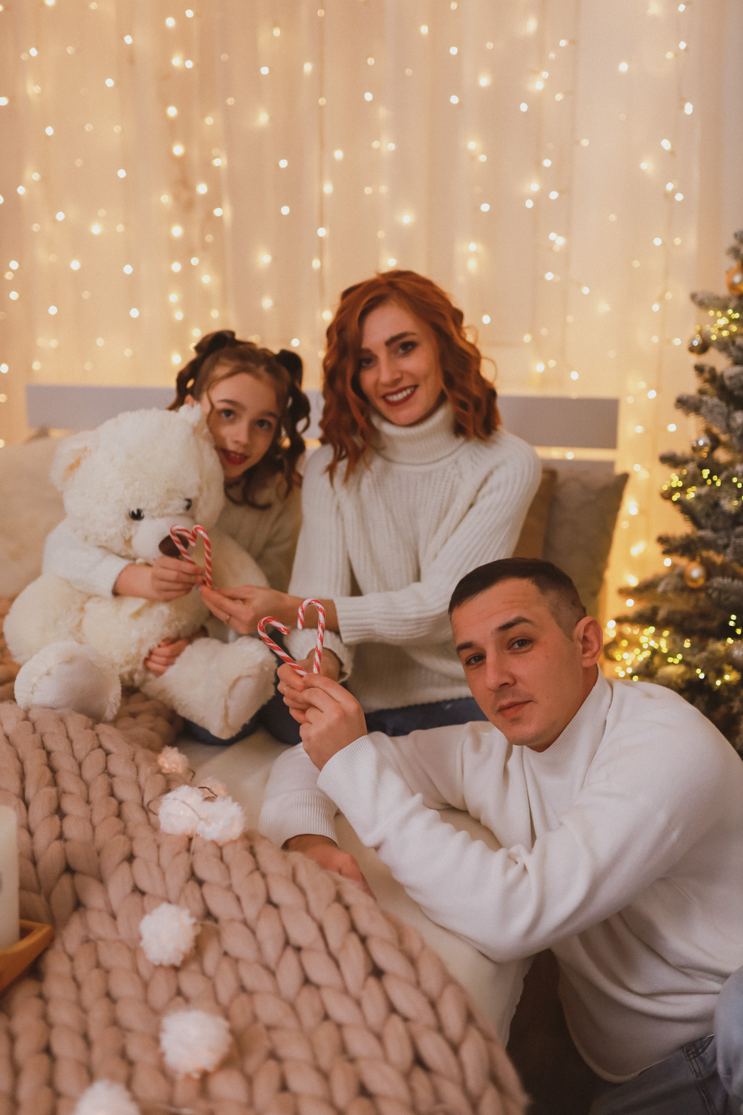 Рождественская семейная фотосессия в студии. Fotograf Praha a Plzeň. Lovestory, svatba, portrét, rodinné focení