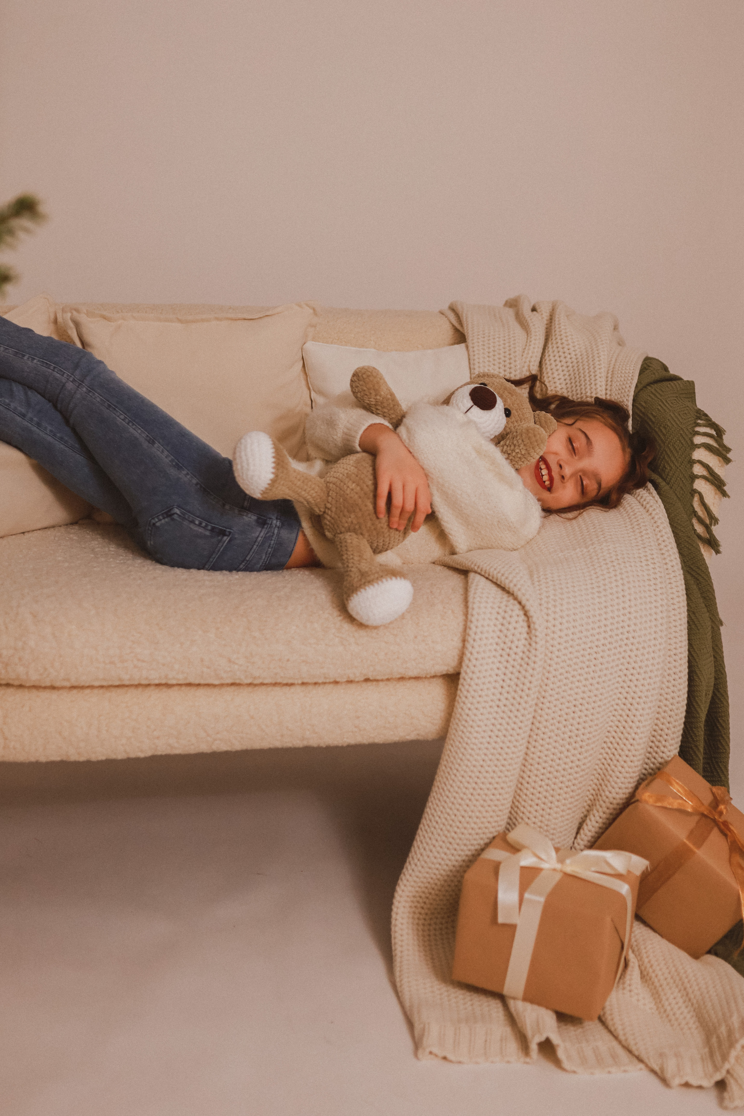 Рождественская семейная фотосессия в студии. Fotograf Praha a Plzeň. Lovestory, svatba, portrét, rodinné focení