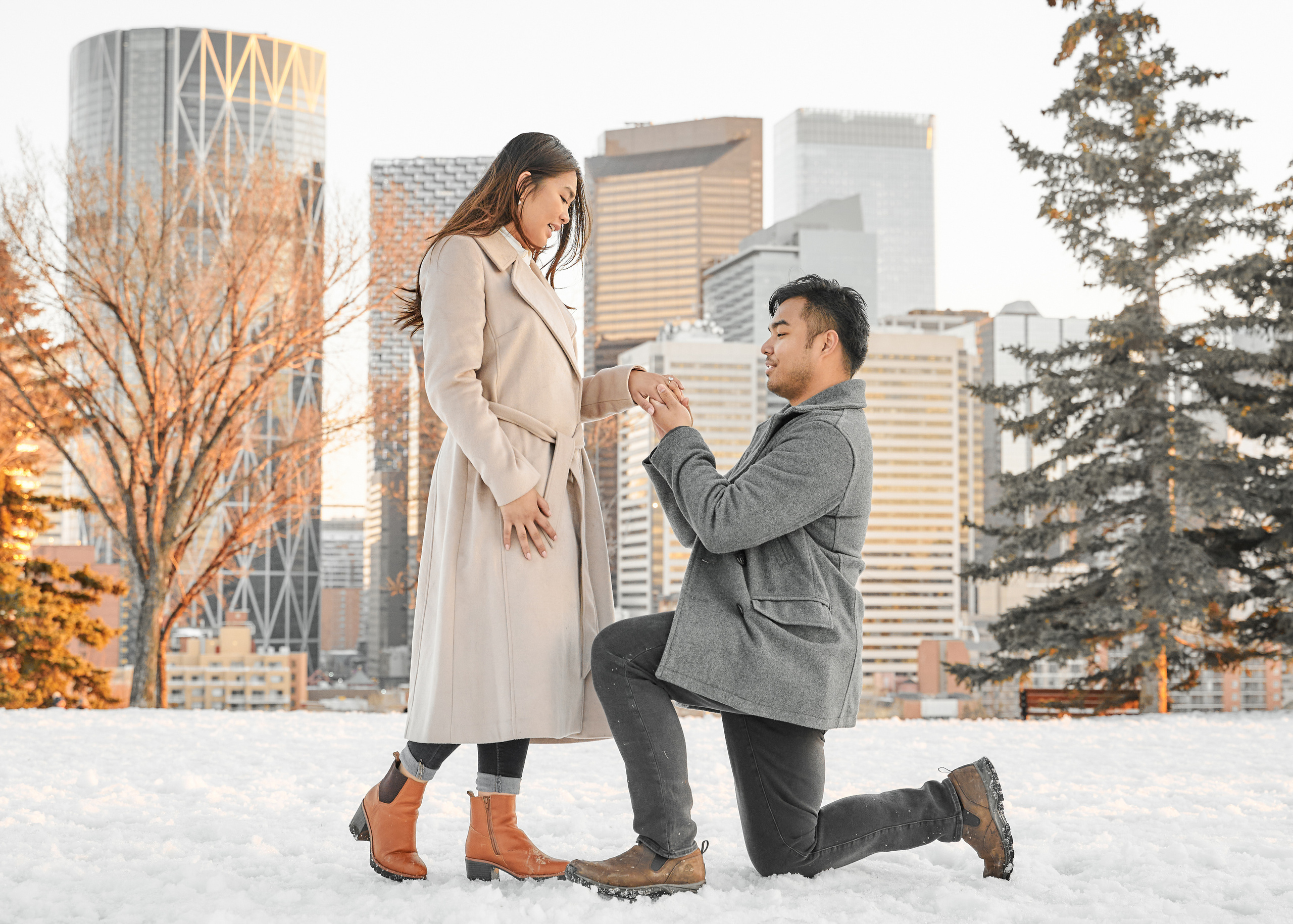 Engagement photoshoot in Calgary. Calgary wedding photographer. Andrii Bielikov