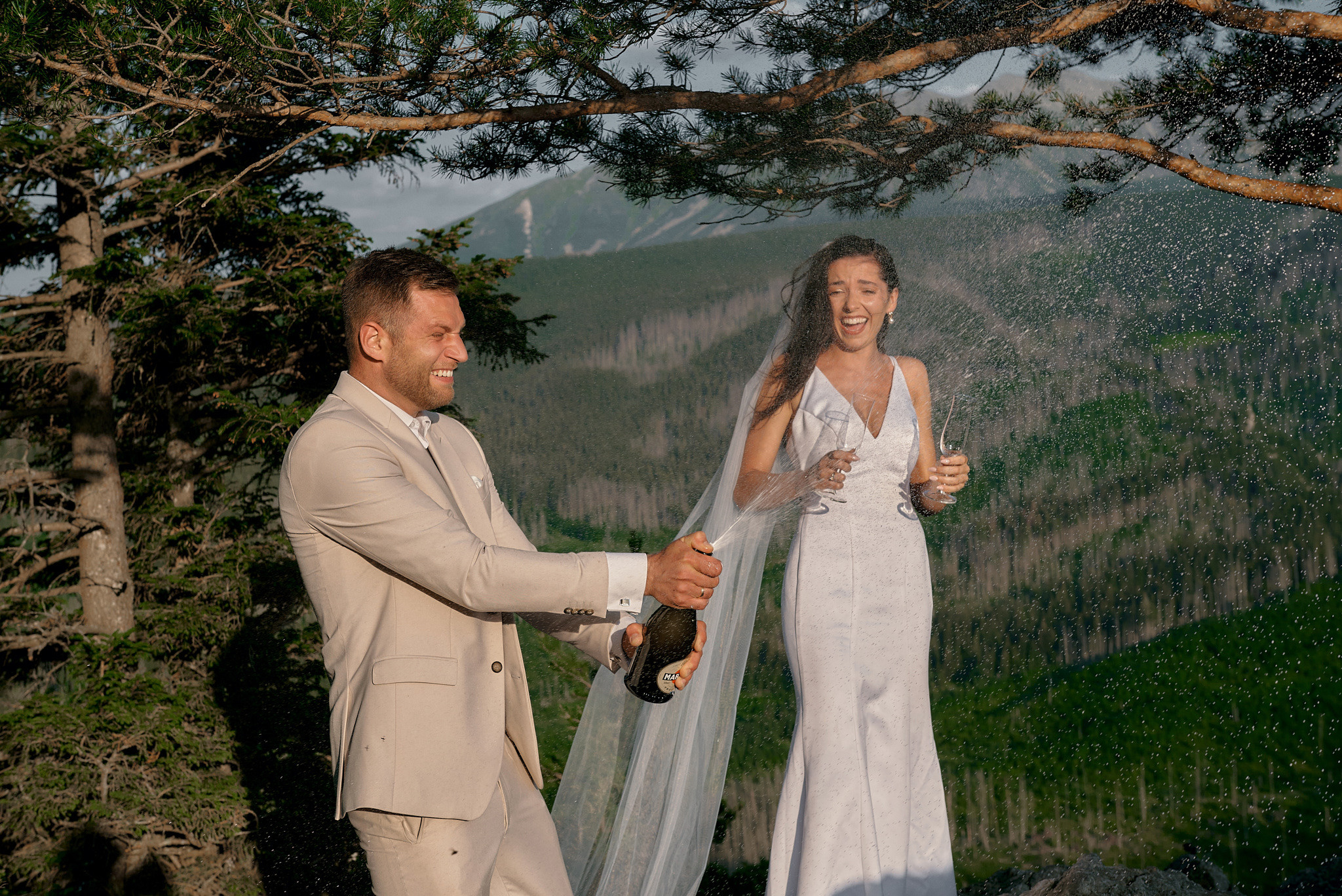 Wedding in mountains. Calgary wedding photographer. Andrii Bielikov