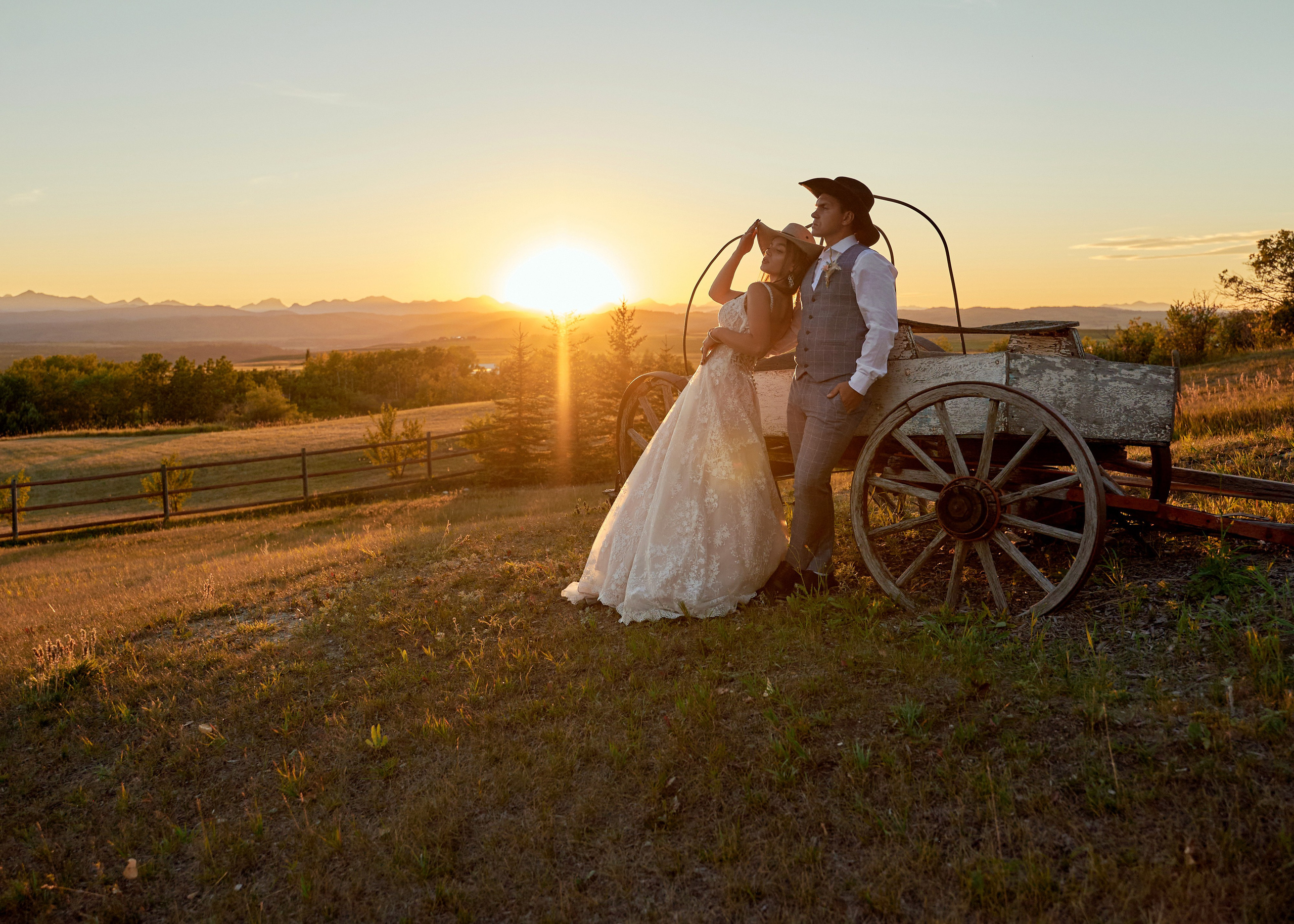 Gregory and Victoria’s Cowboy wedding. Calgary wedding photo and video. Photographer Andrii Bielikov