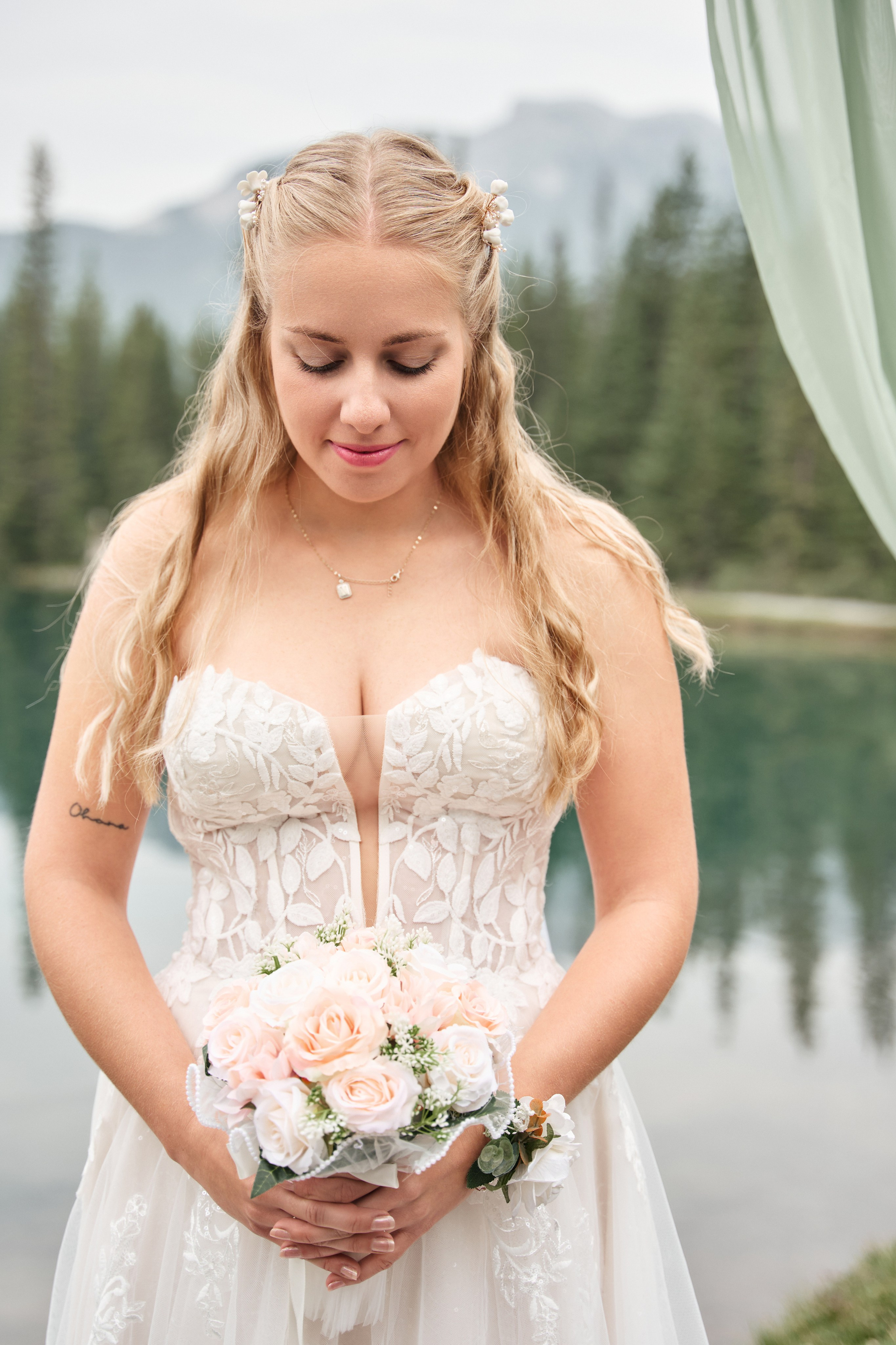 Natalie&Mat. A small, intimate wedding at Forgetmenot Lake, Kananaskis Park. Calgary wedding photographer. Andrii Bielikov