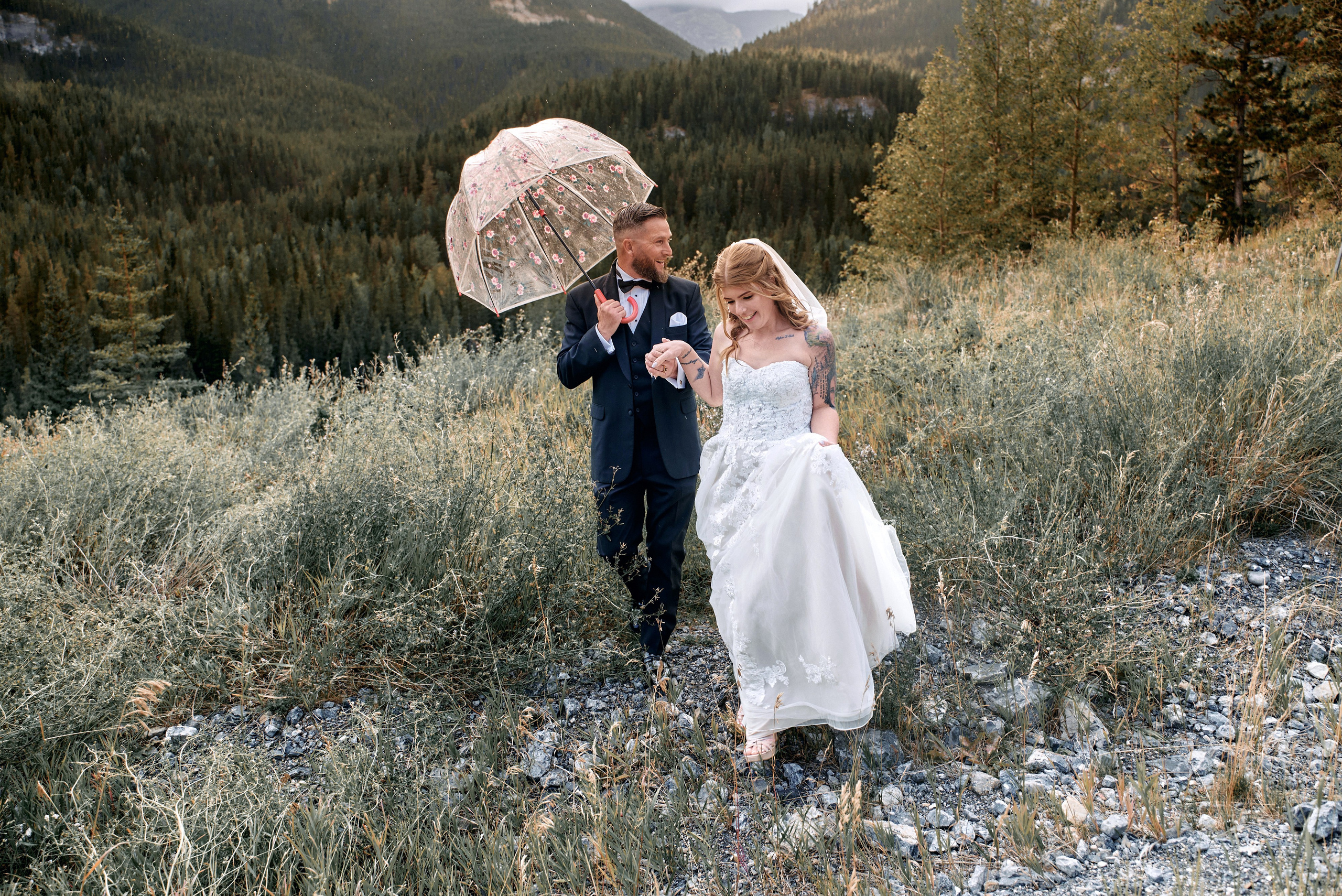 Benjamin&Courtney. Wedding in Kananaskis Park. Calgary wedding photographer. Andrii Bielikov