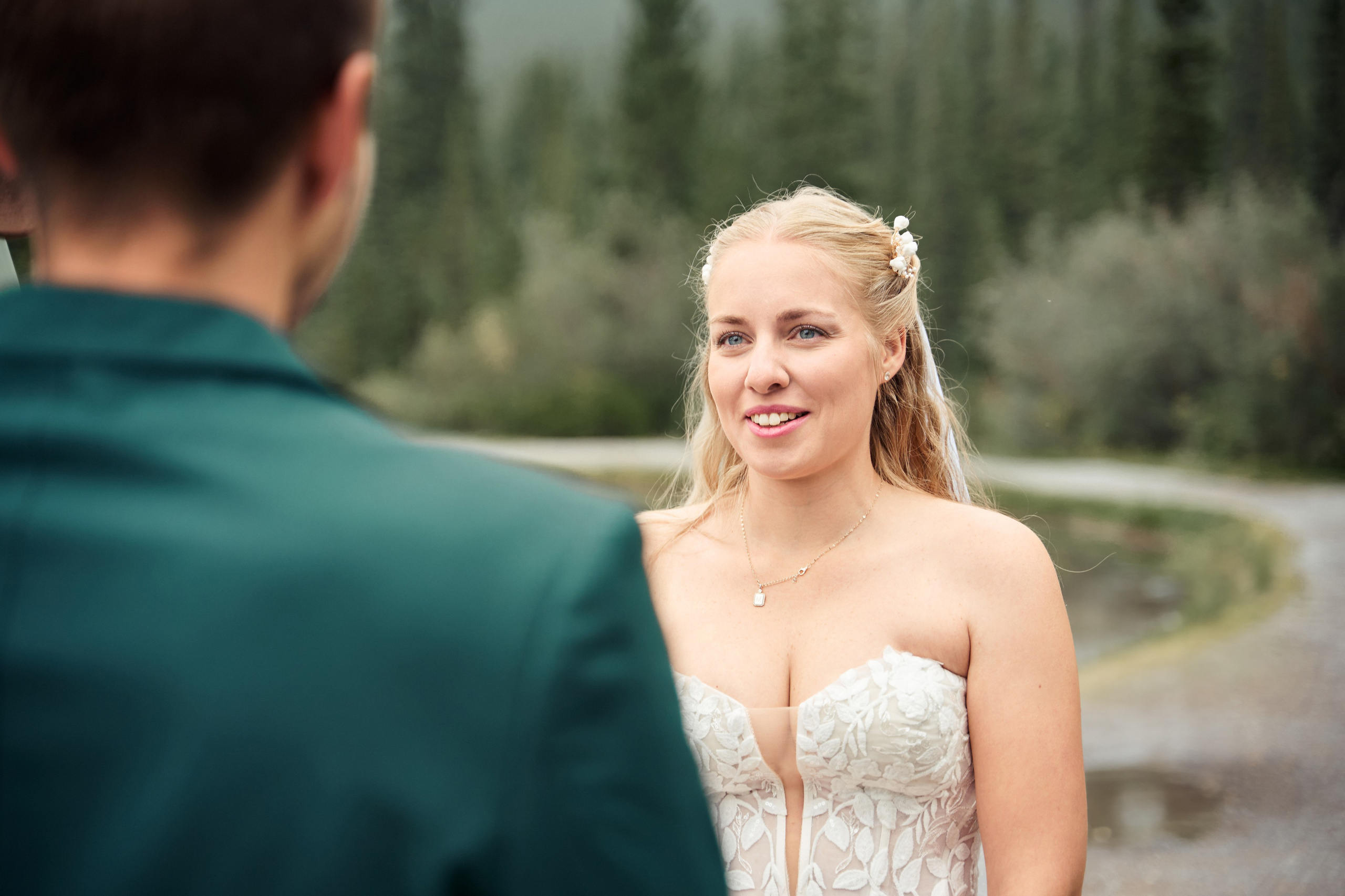 Natalie&Mat. A small, intimate wedding at Forgetmenot Lake, Kananaskis Park. Calgary wedding photographer. Andrii Bielikov