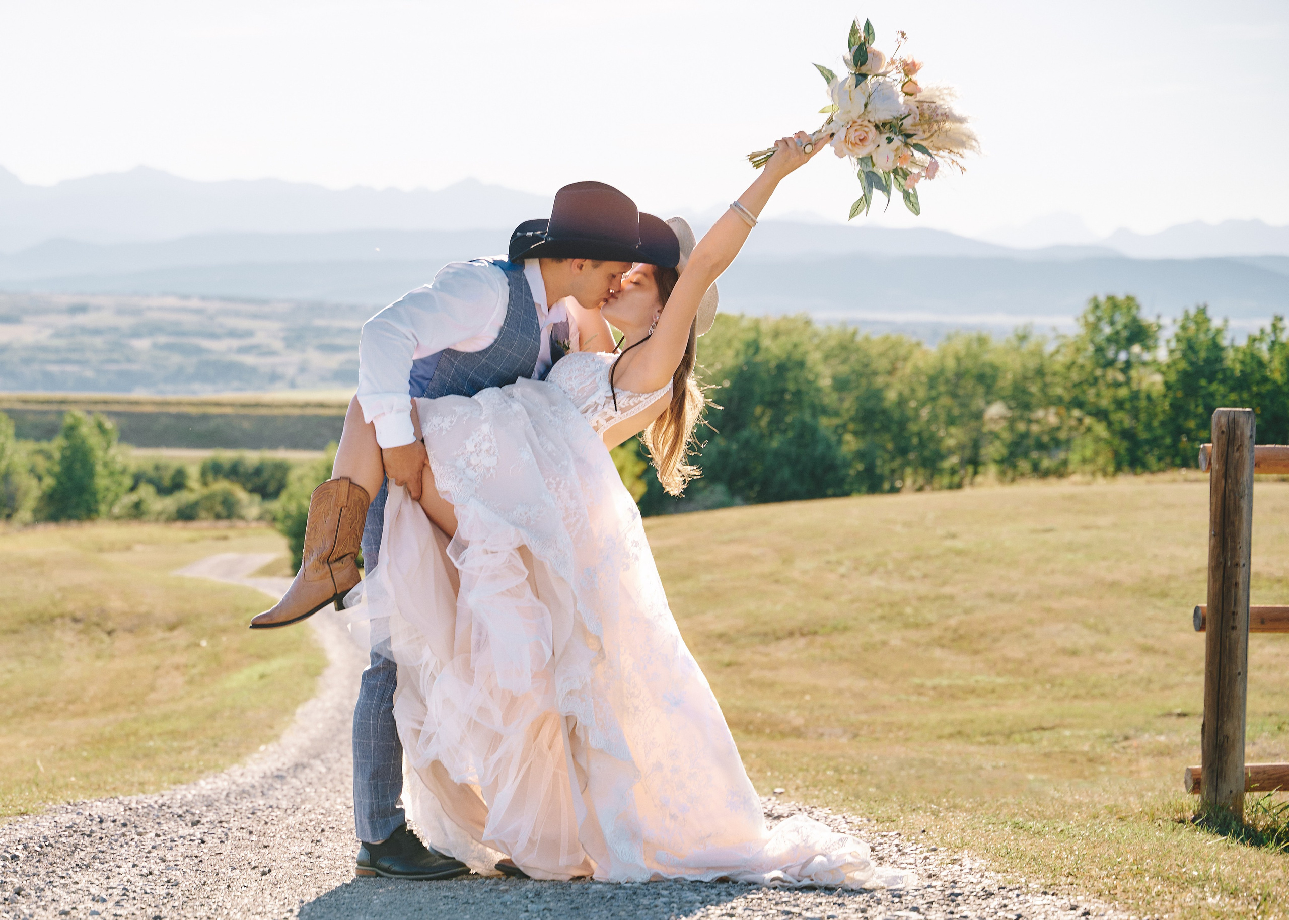 Gregory and Victoria’s Cowboy wedding. Calgary wedding photo and video. Photographer Andrii Bielikov