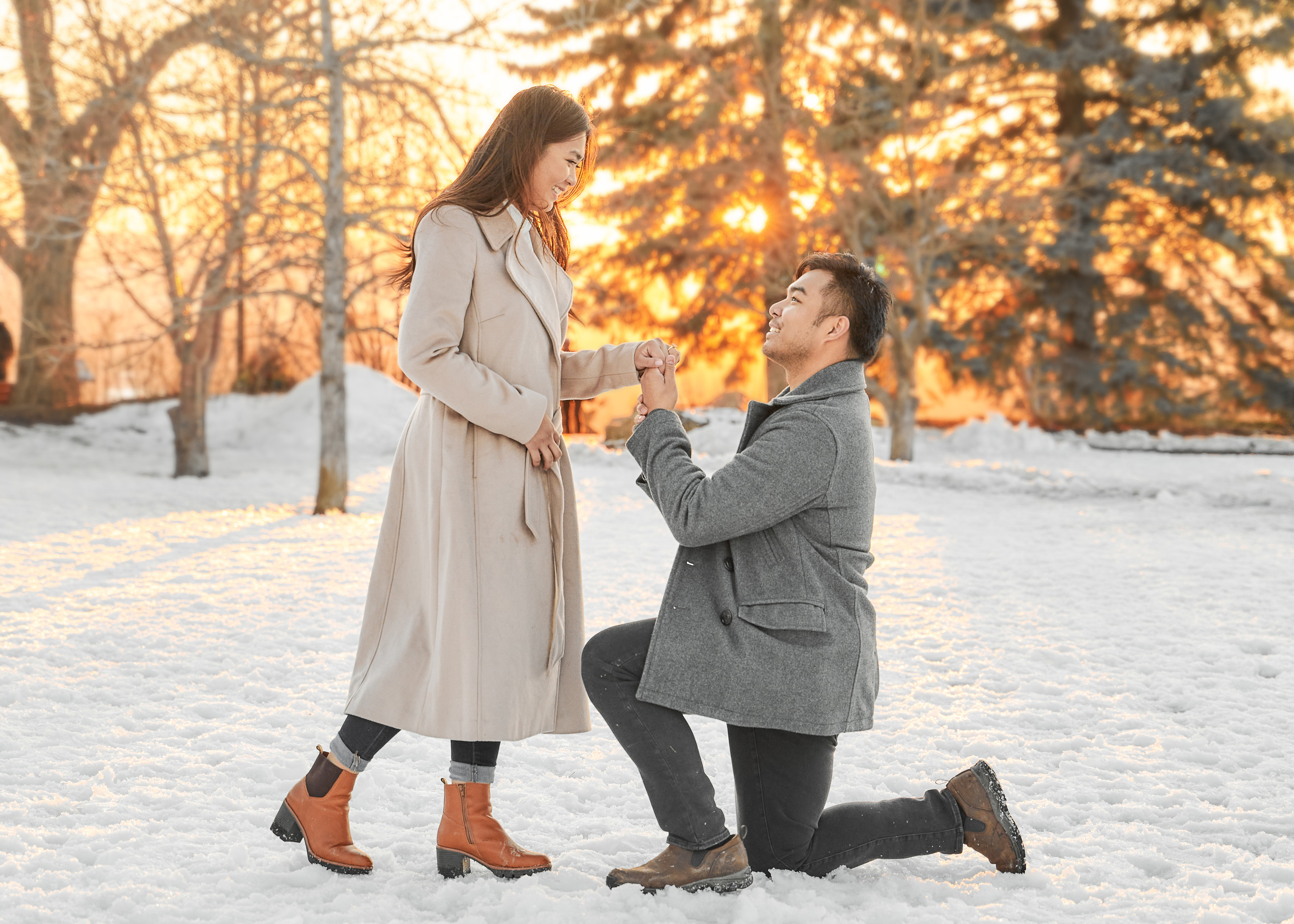 Engagement photoshoot in Calgary. Calgary wedding photographer. Andrii Bielikov