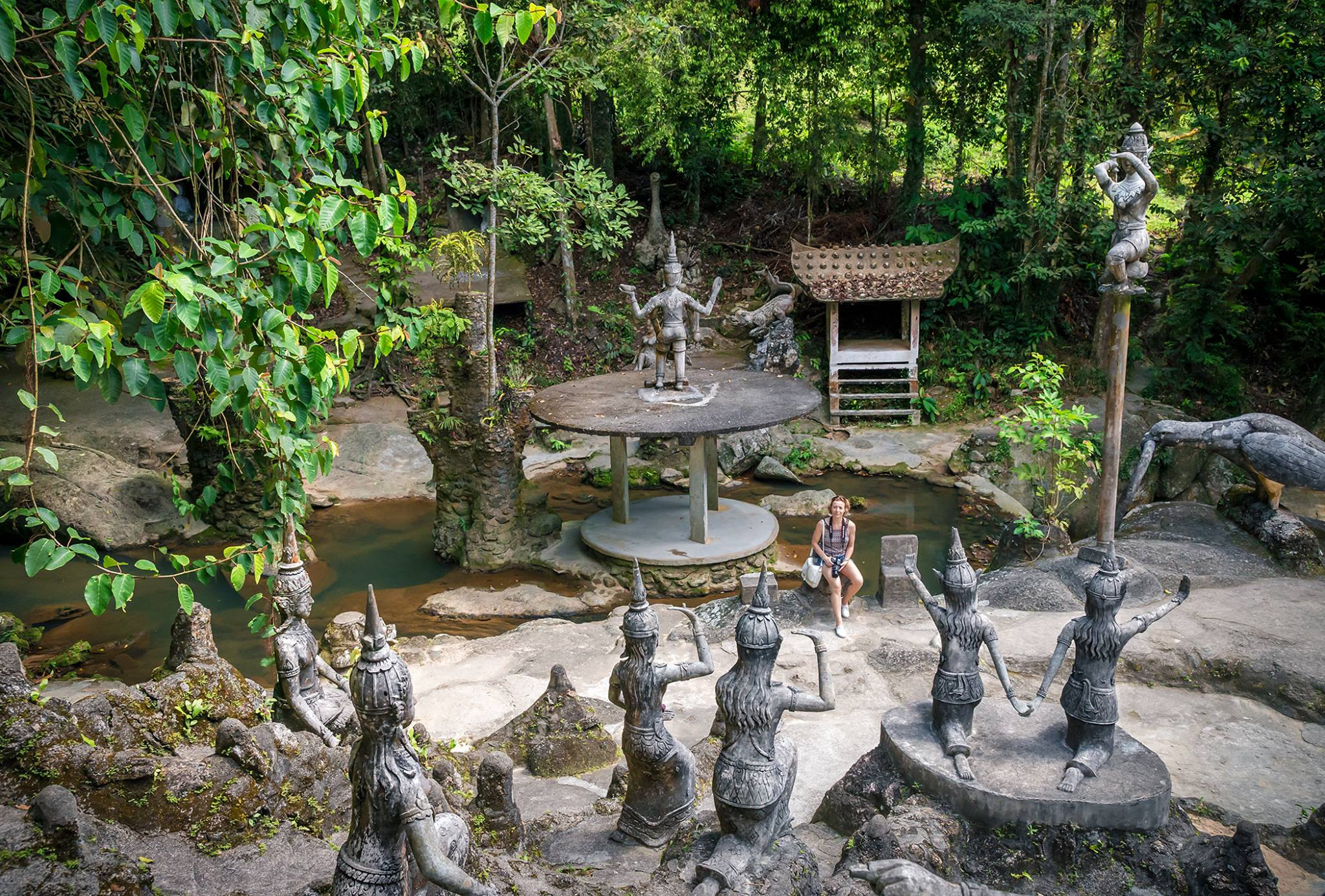 Photo shoots of landscape Buddha garden in Samui. Garden and interior photographer Elena Shavlovska, Netherlands
