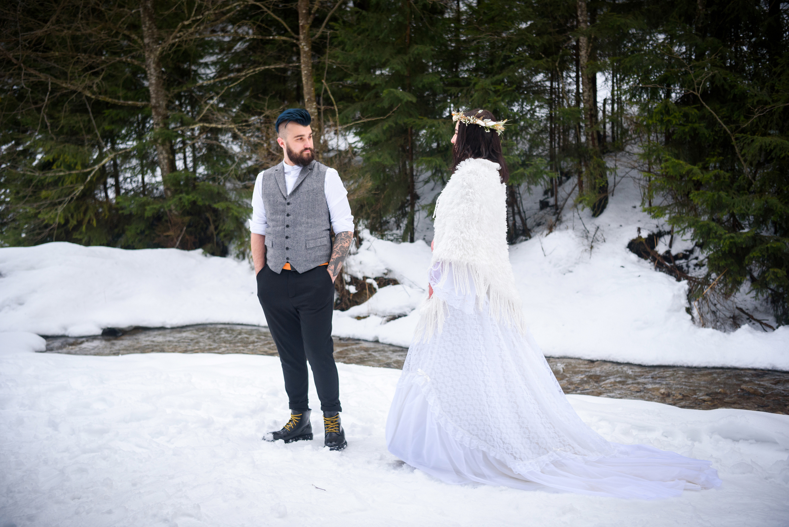 Зимняя свадьба в Карпатах