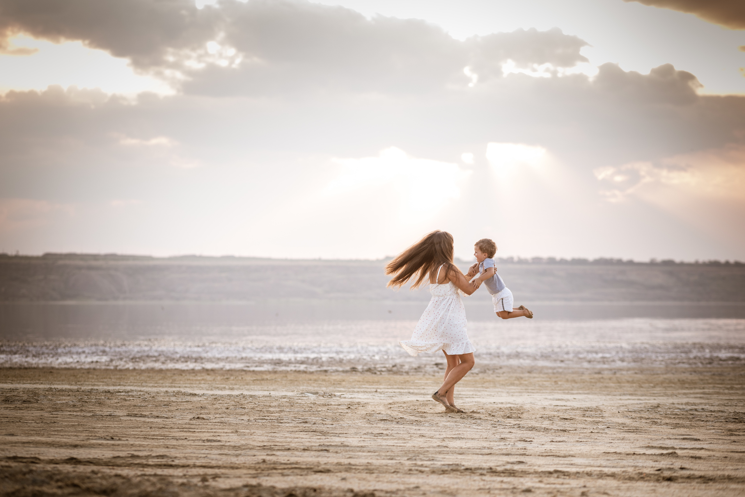 Дина и Тима на Куяльнике