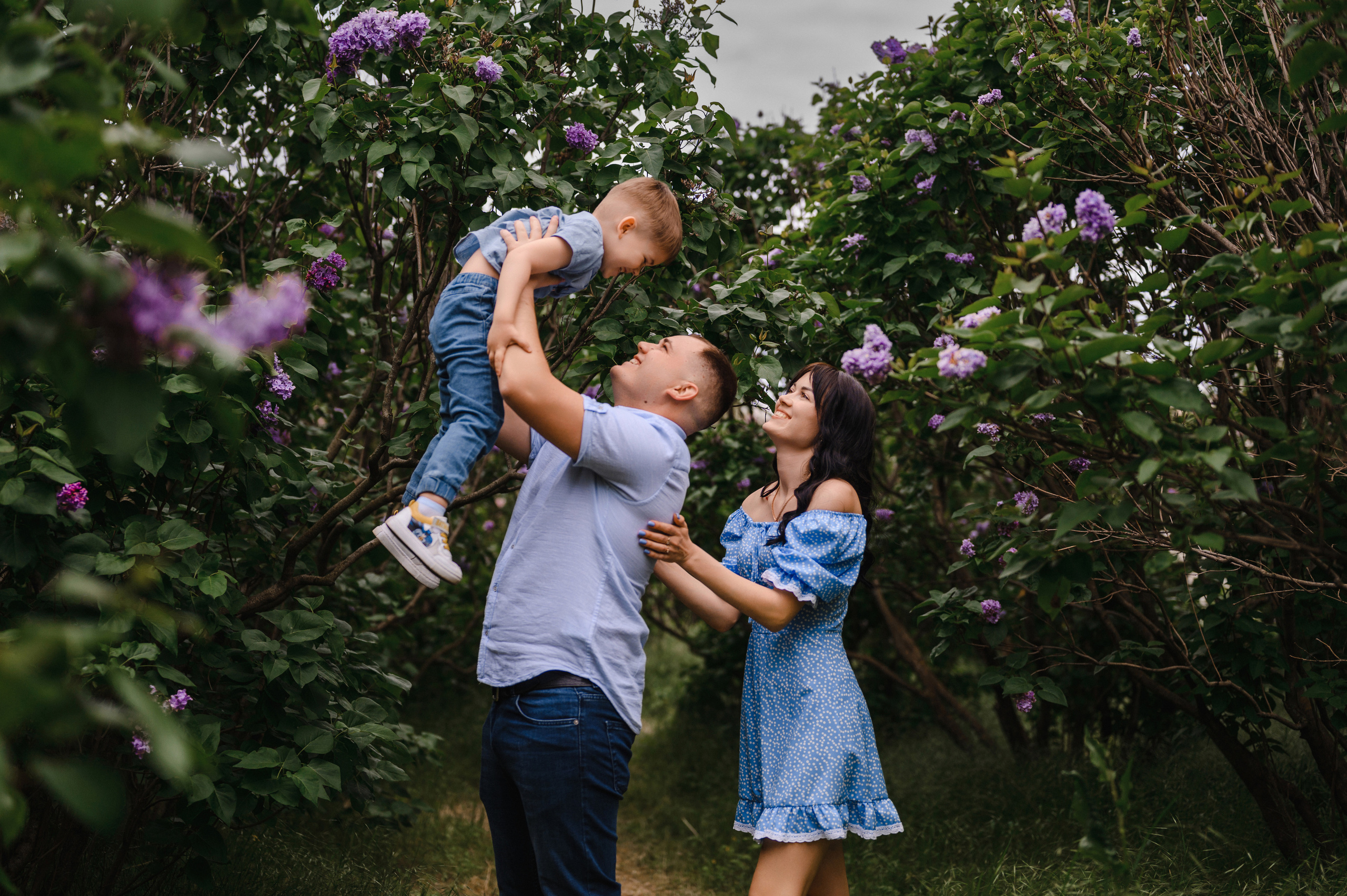 Оля, Макс и Тимоша в Ботаническом саду