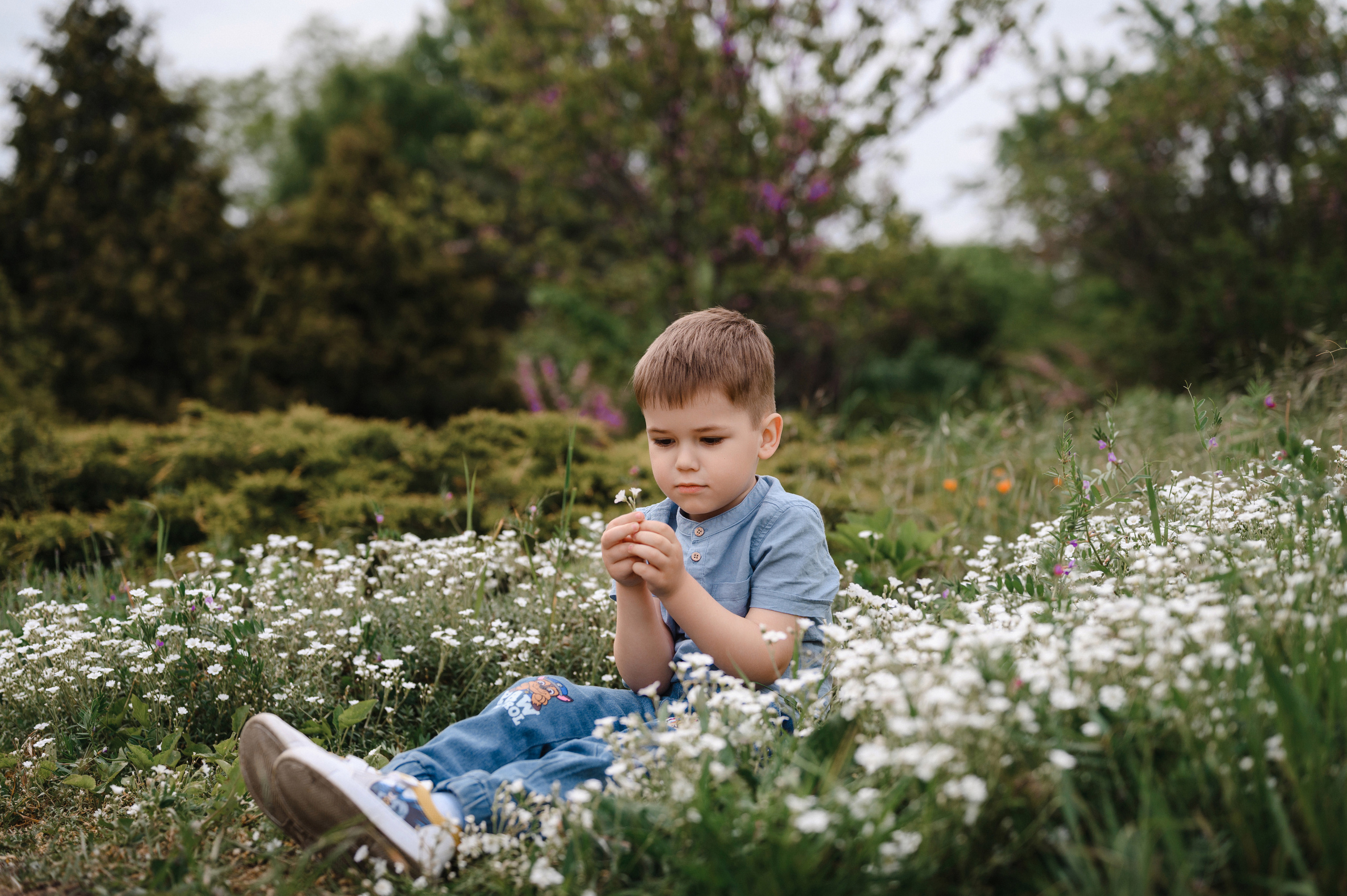 Оля, Макс и Тимоша в Ботаническом саду