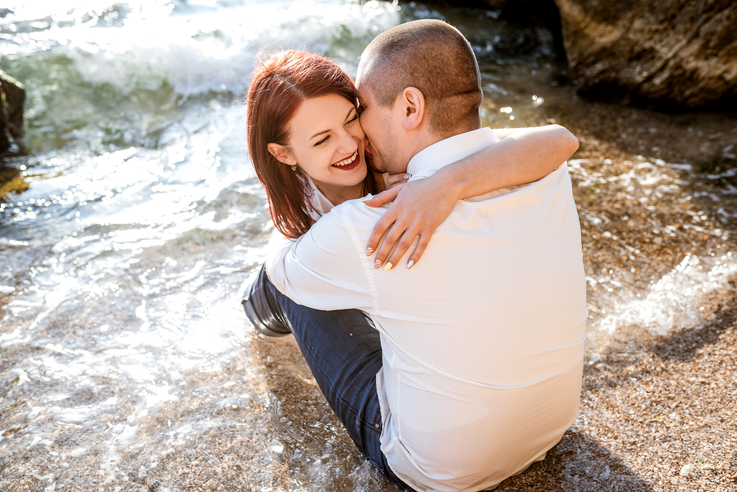 Морской рассвет. Паша и Наташа