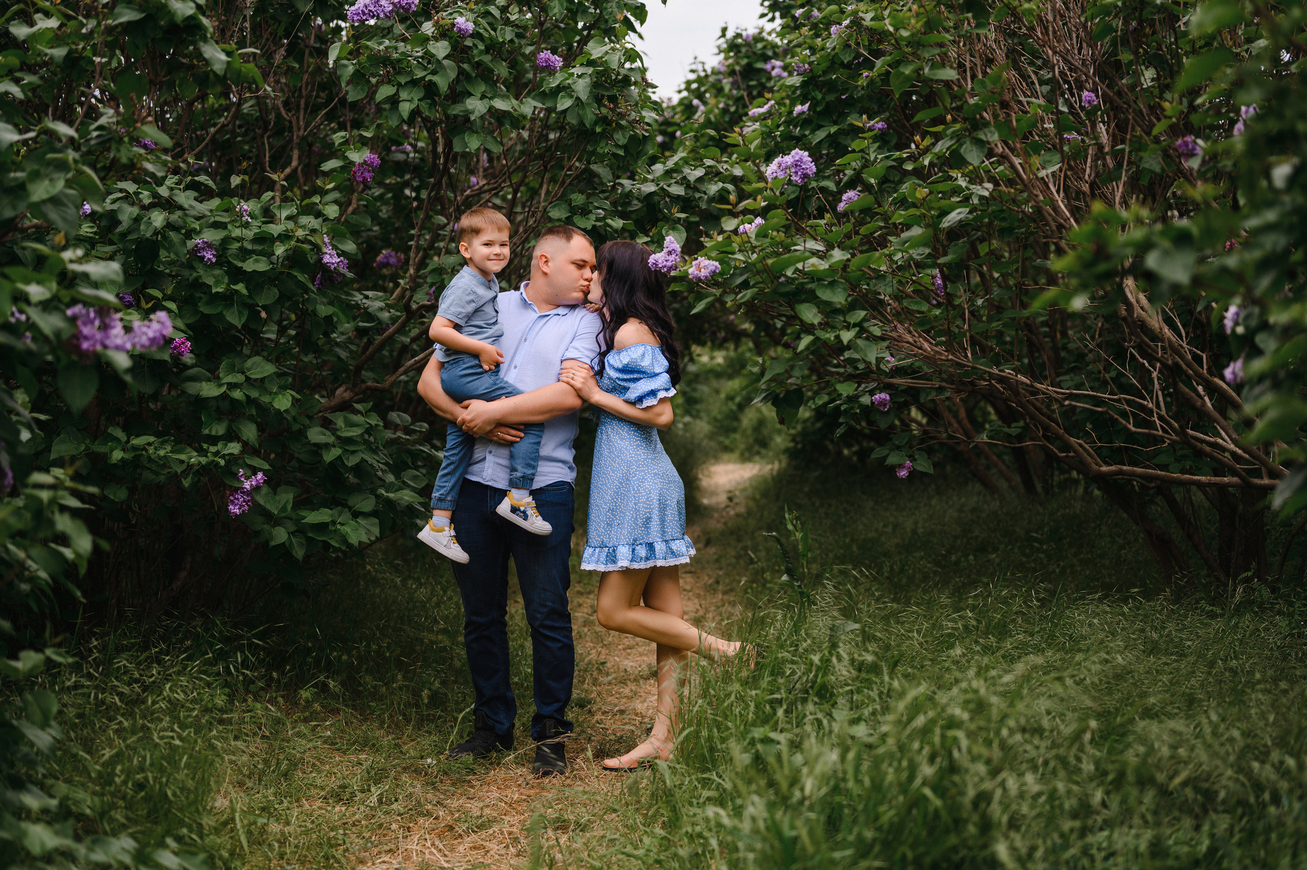 Оля, Макс и Тимоша в Ботаническом саду