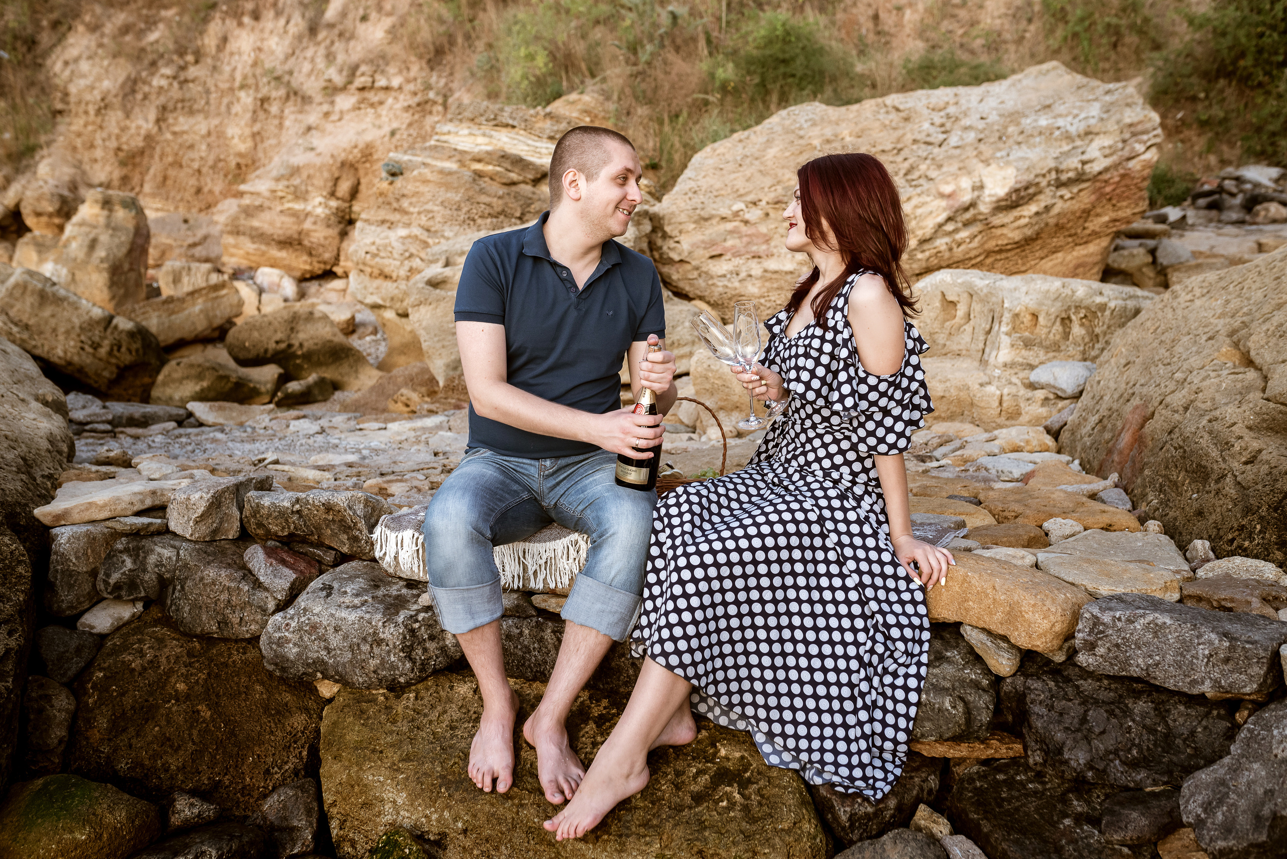 Морской рассвет. Паша и Наташа