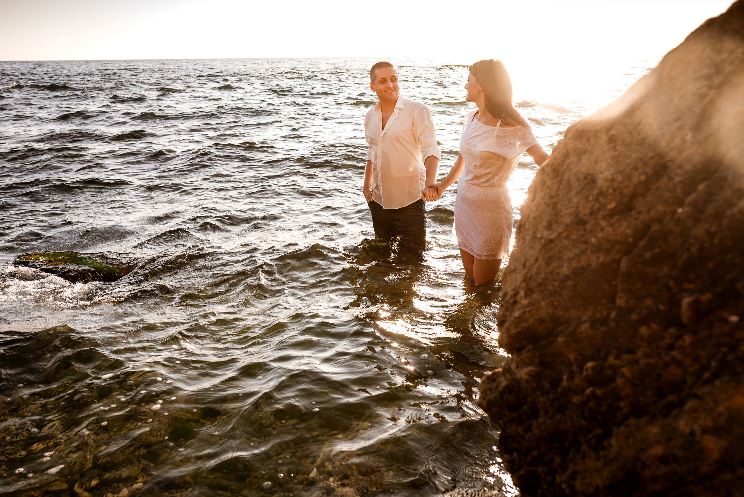 Морской рассвет. Паша и Наташа