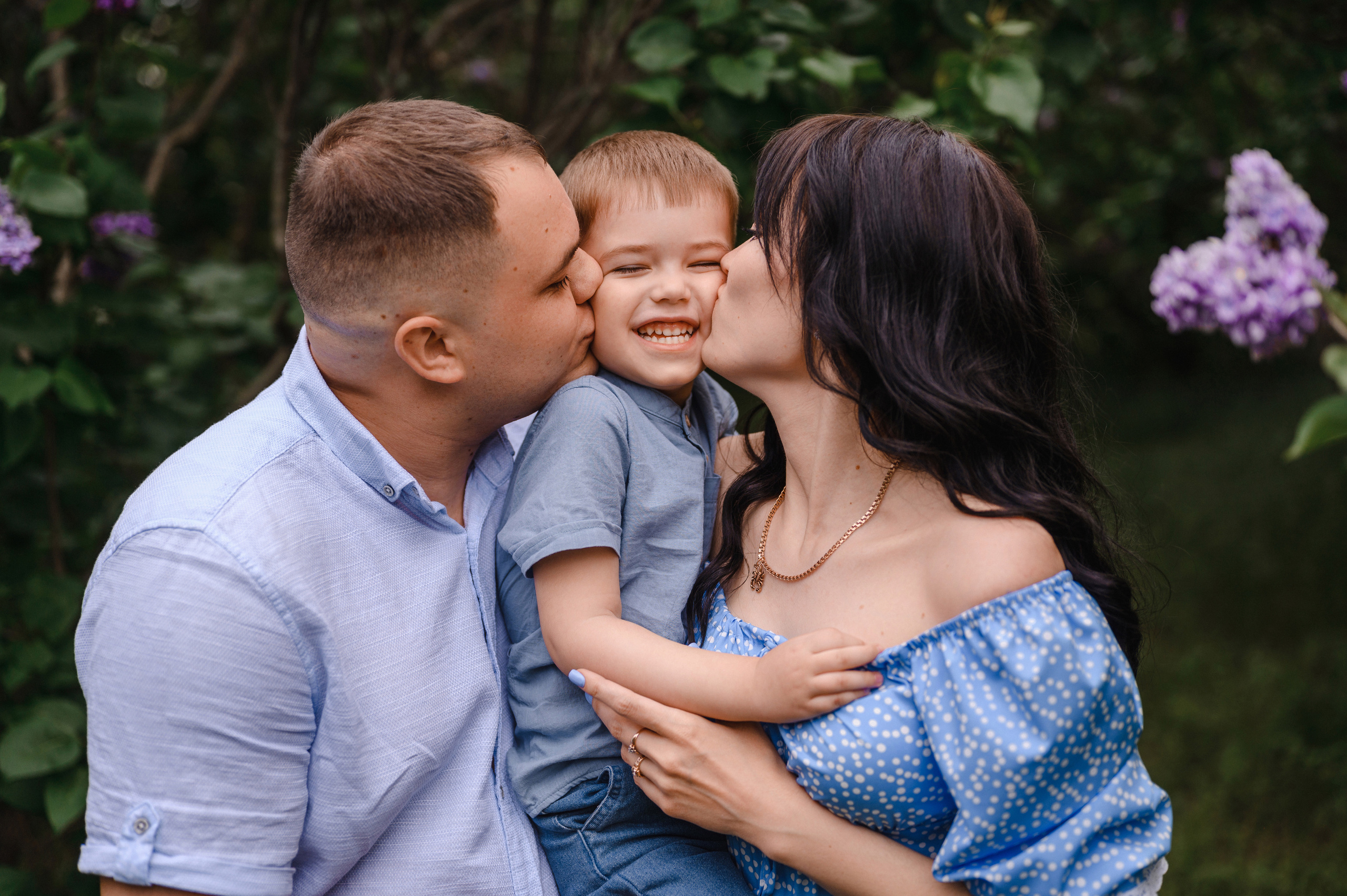 Оля, Макс и Тимоша в Ботаническом саду