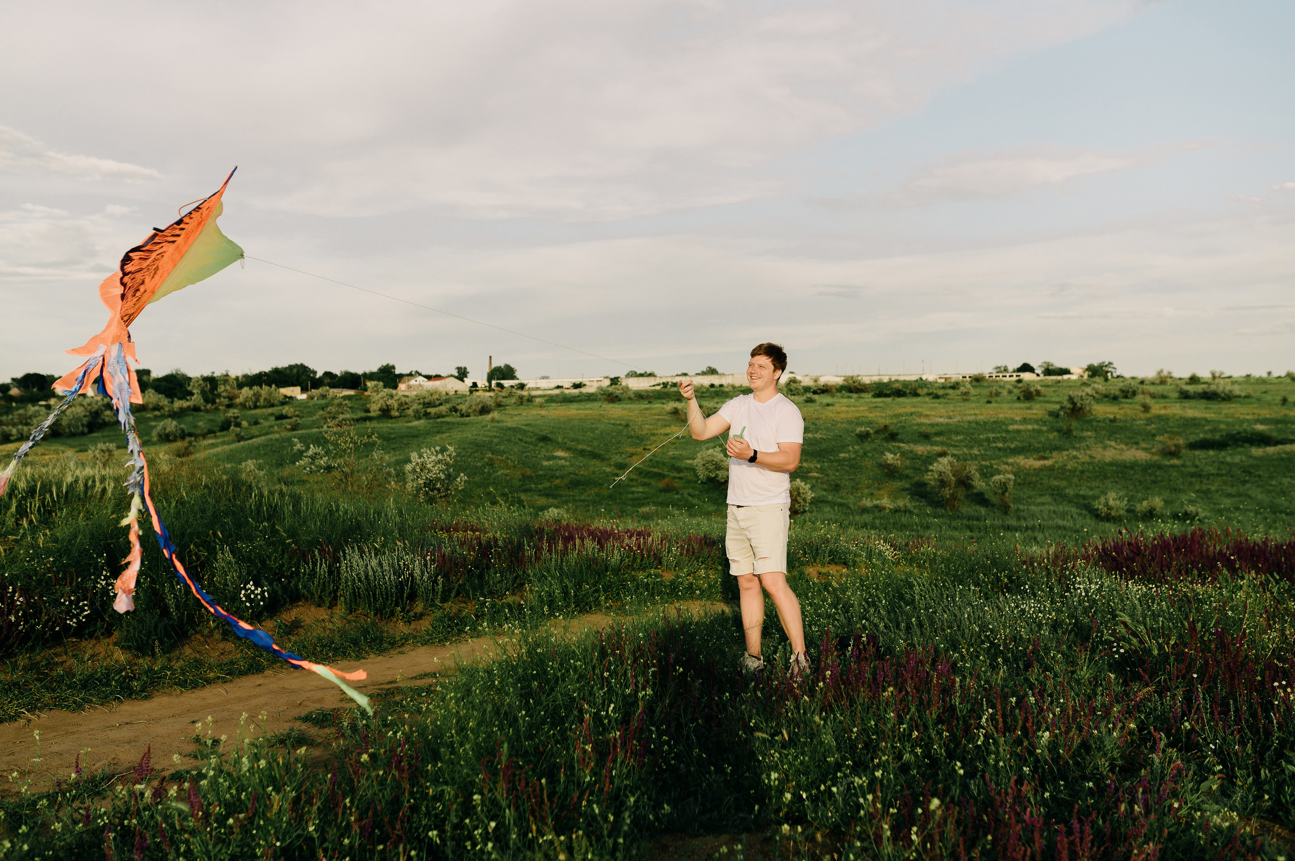 Воздушный змей, история на озере