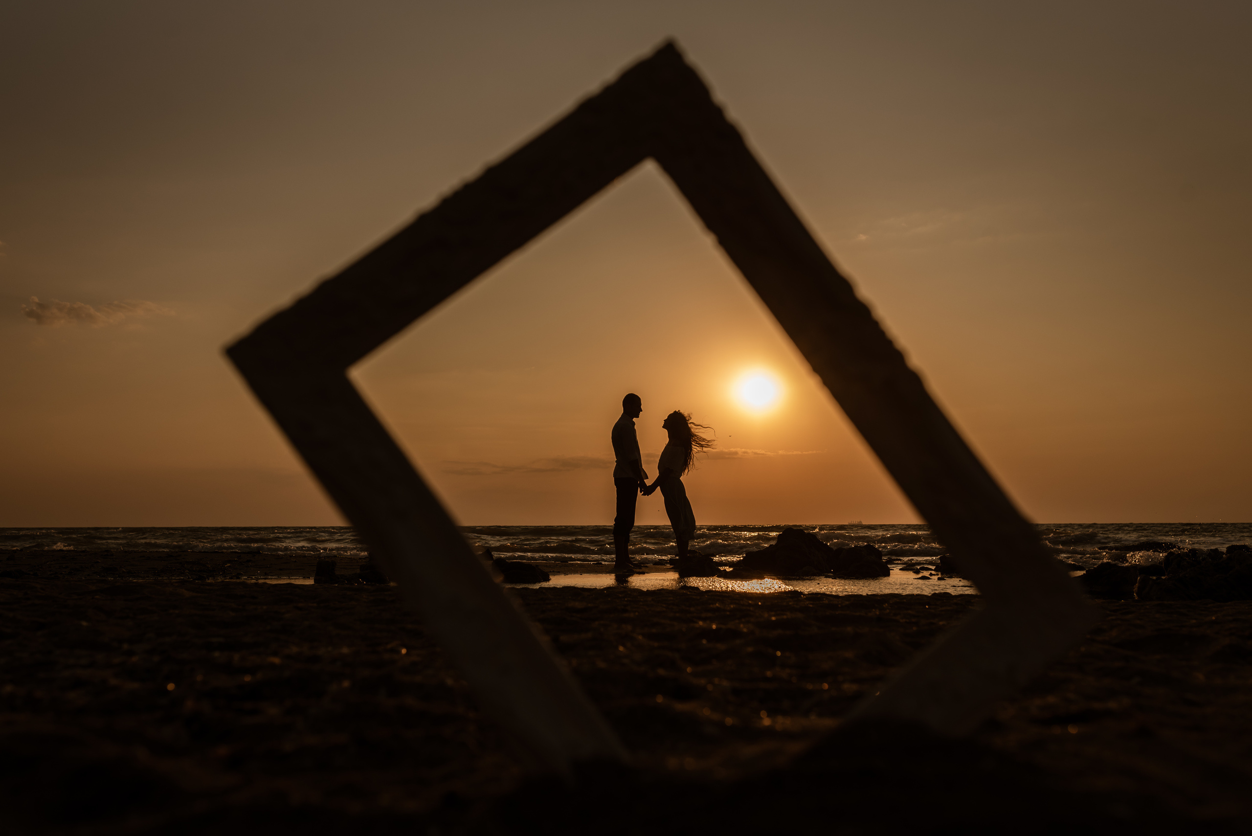 Санжейка, рассвет, Лена и Артём