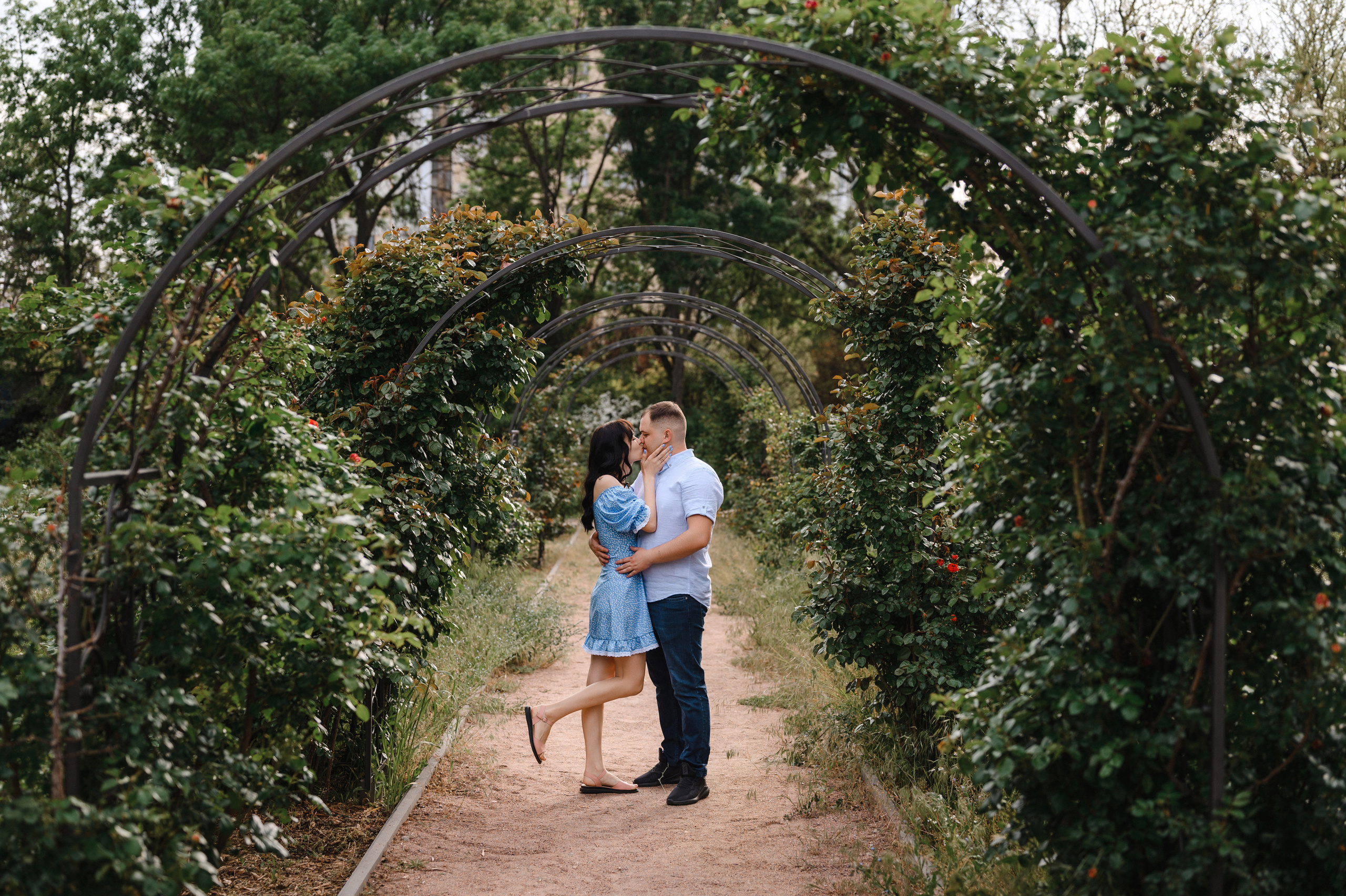 Оля, Макс и Тимоша в Ботаническом саду