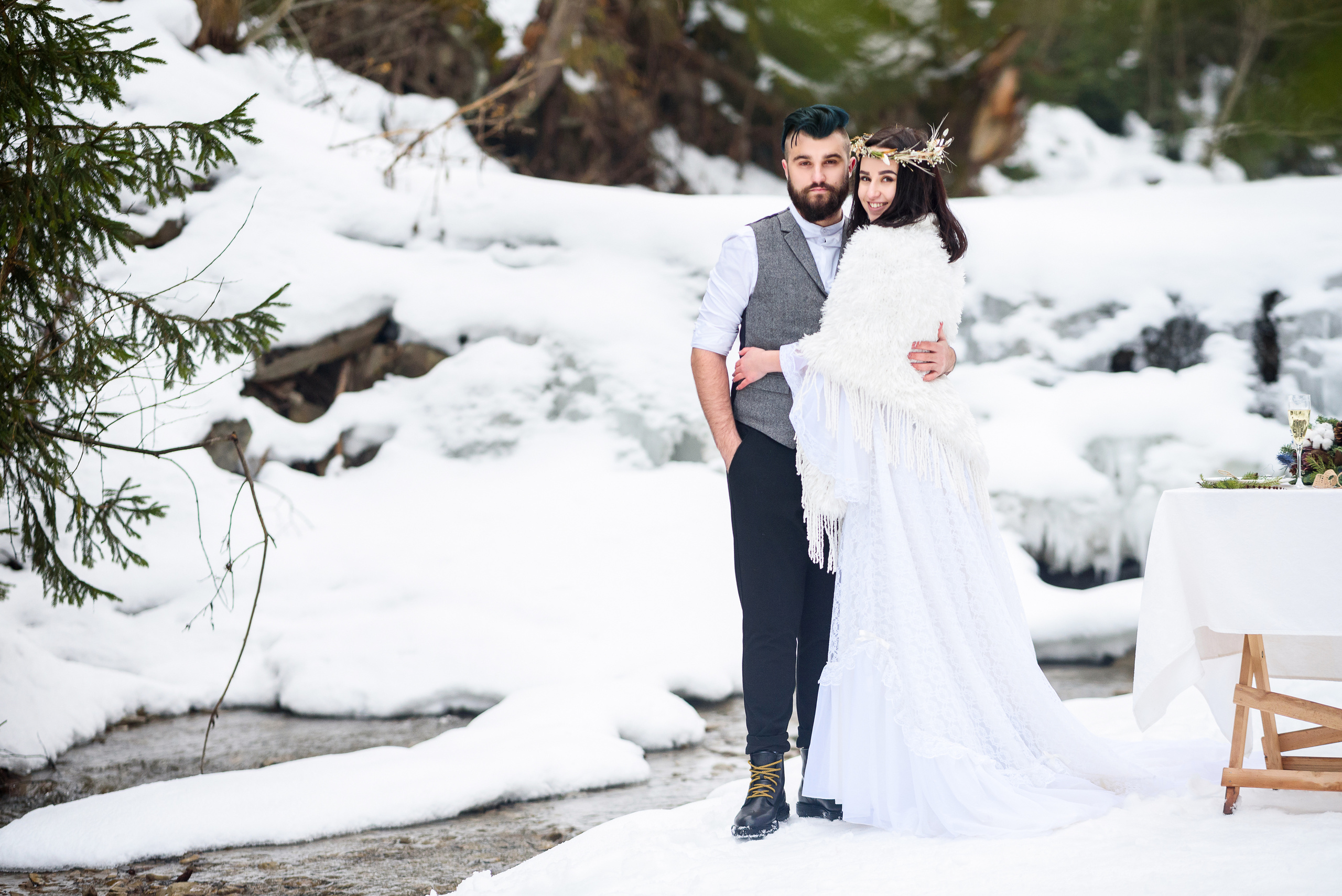 Зимняя свадьба в Карпатах