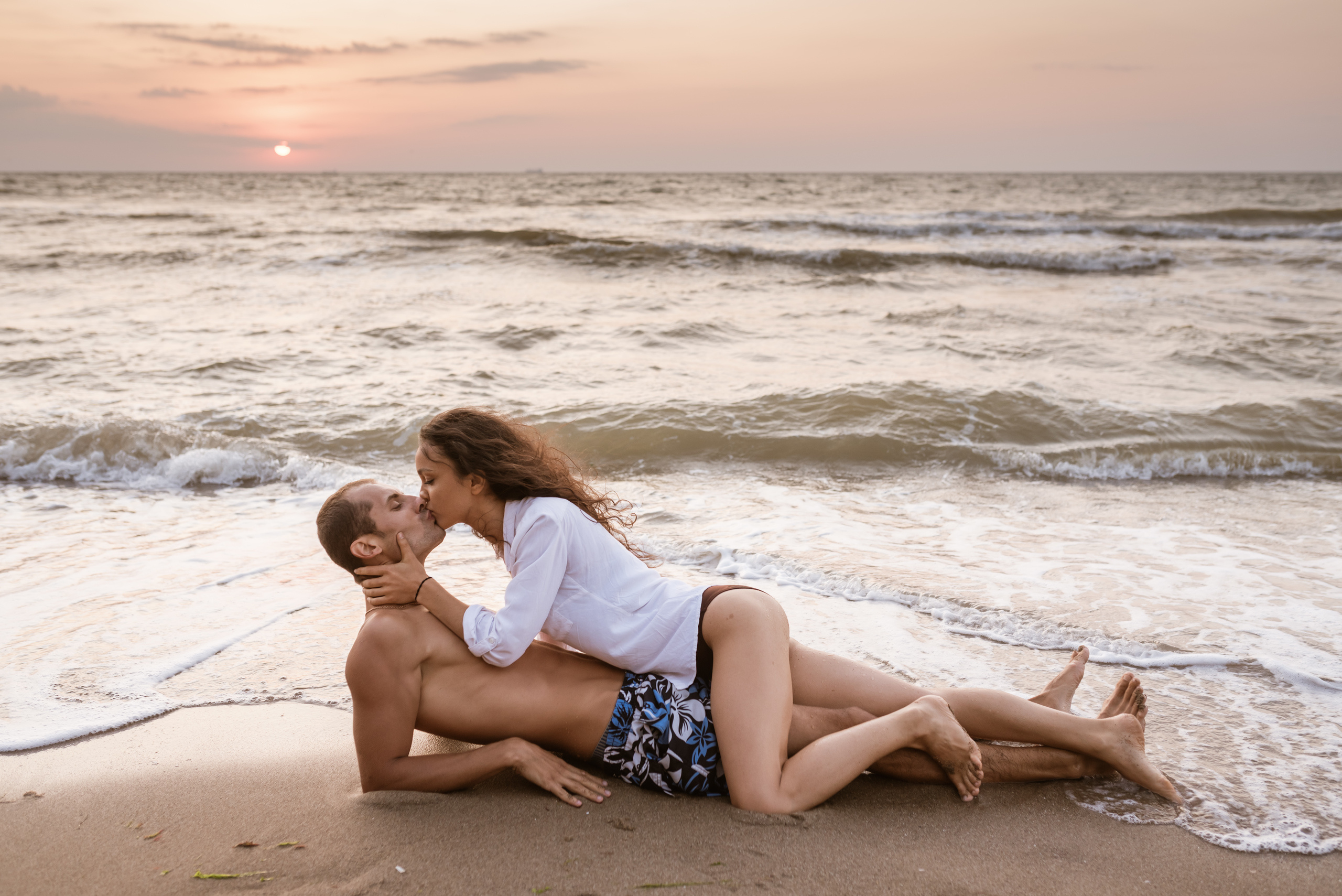 Санжейка, рассвет, Лена и Артём