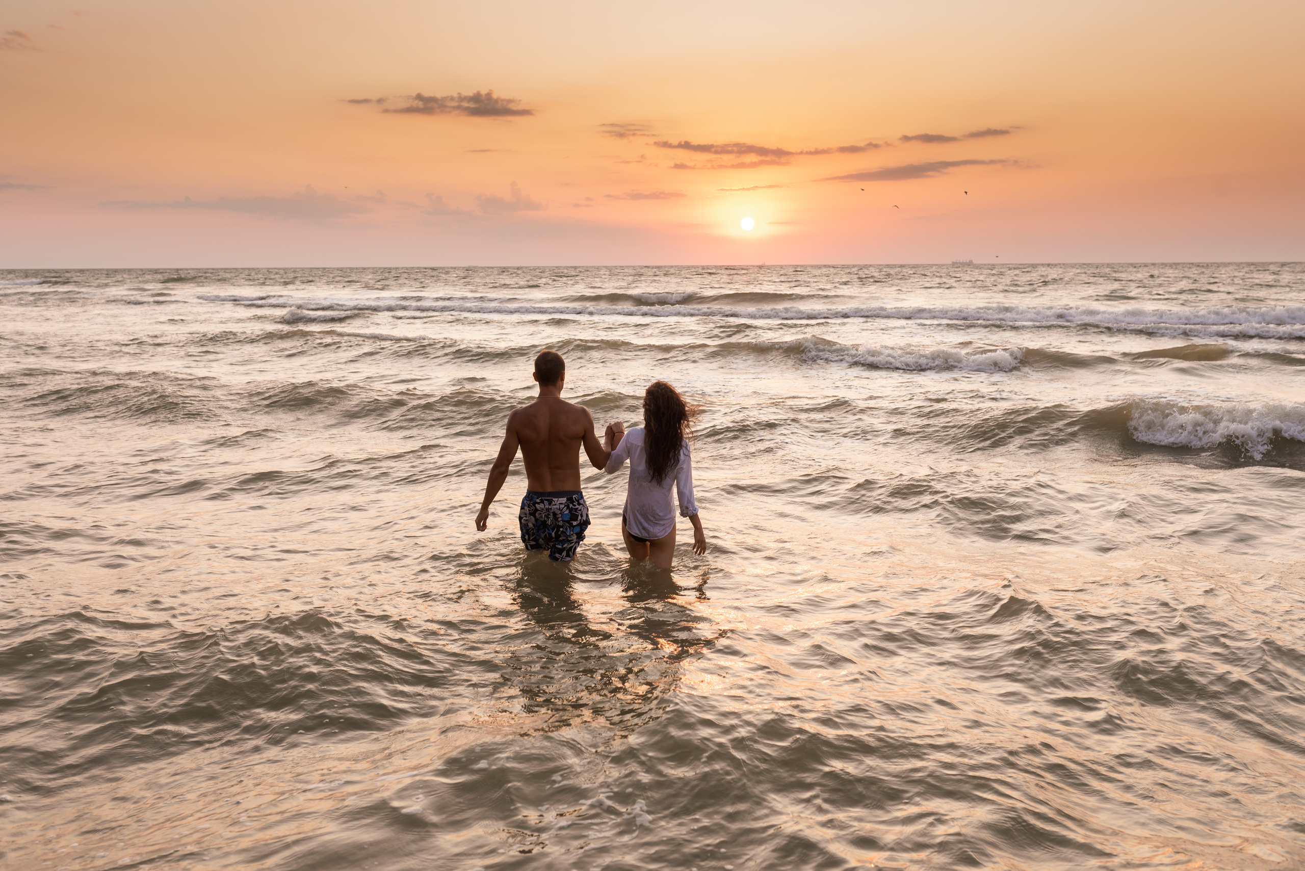 Санжейка, рассвет, Лена и Артём