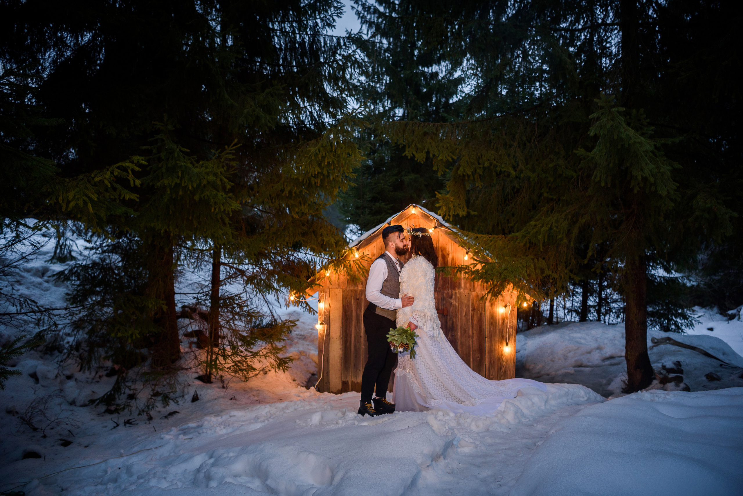 Зимняя свадьба в Карпатах